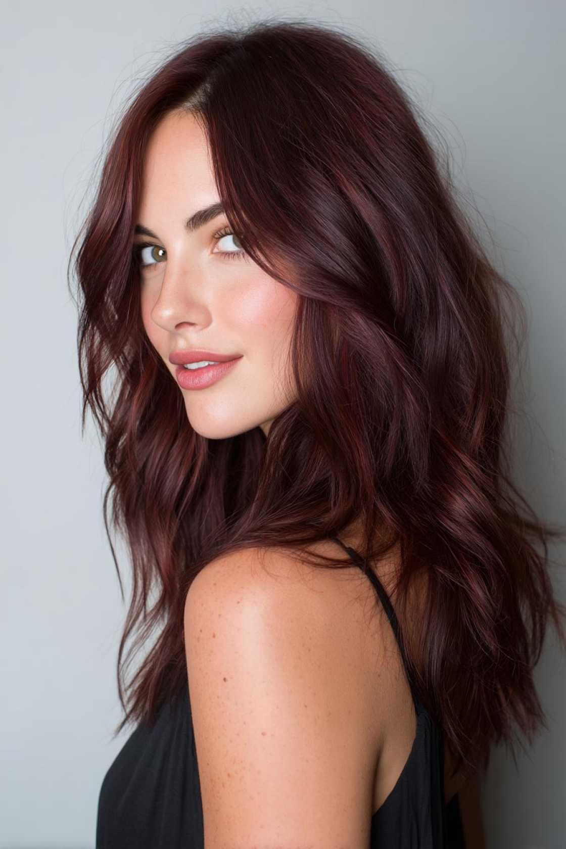Is Chocolate Cherry Hair Right for You? Inspiration for Every Skin Tone - 22. Subtle Cherry Highlights