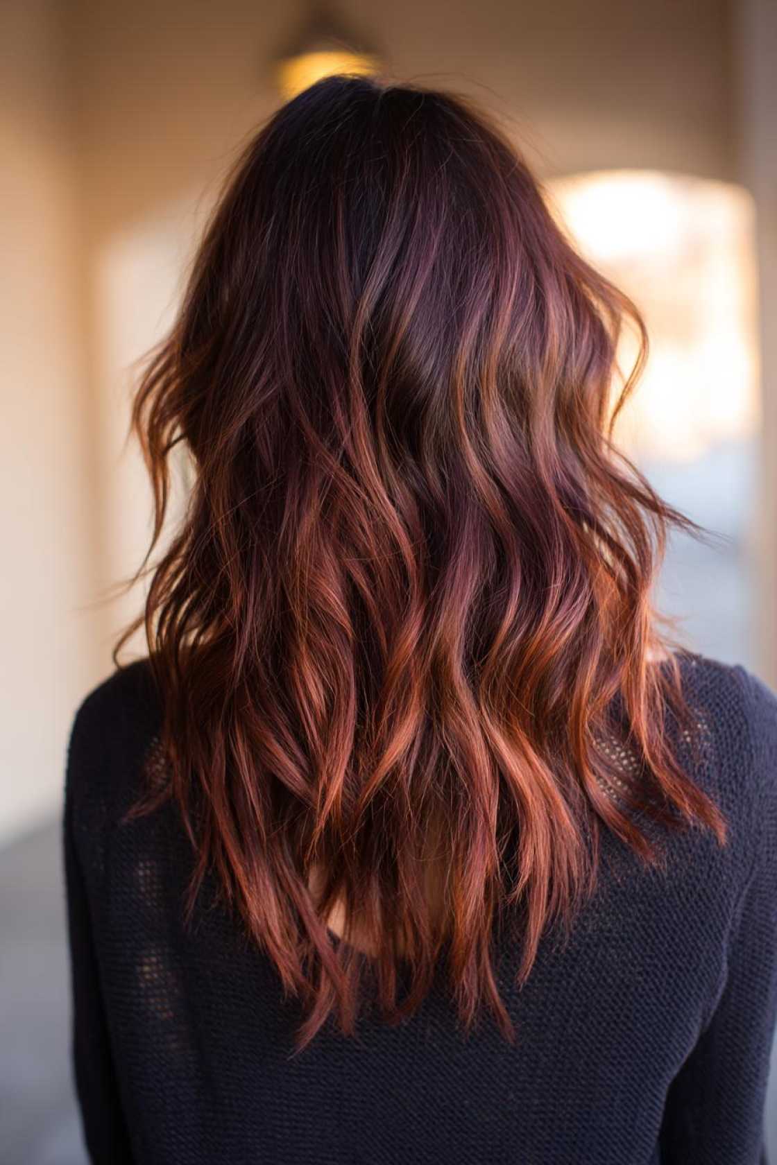 Is Chocolate Cherry Hair Right for You? Inspiration for Every Skin Tone - 20. Chocolate Cherry Balayage