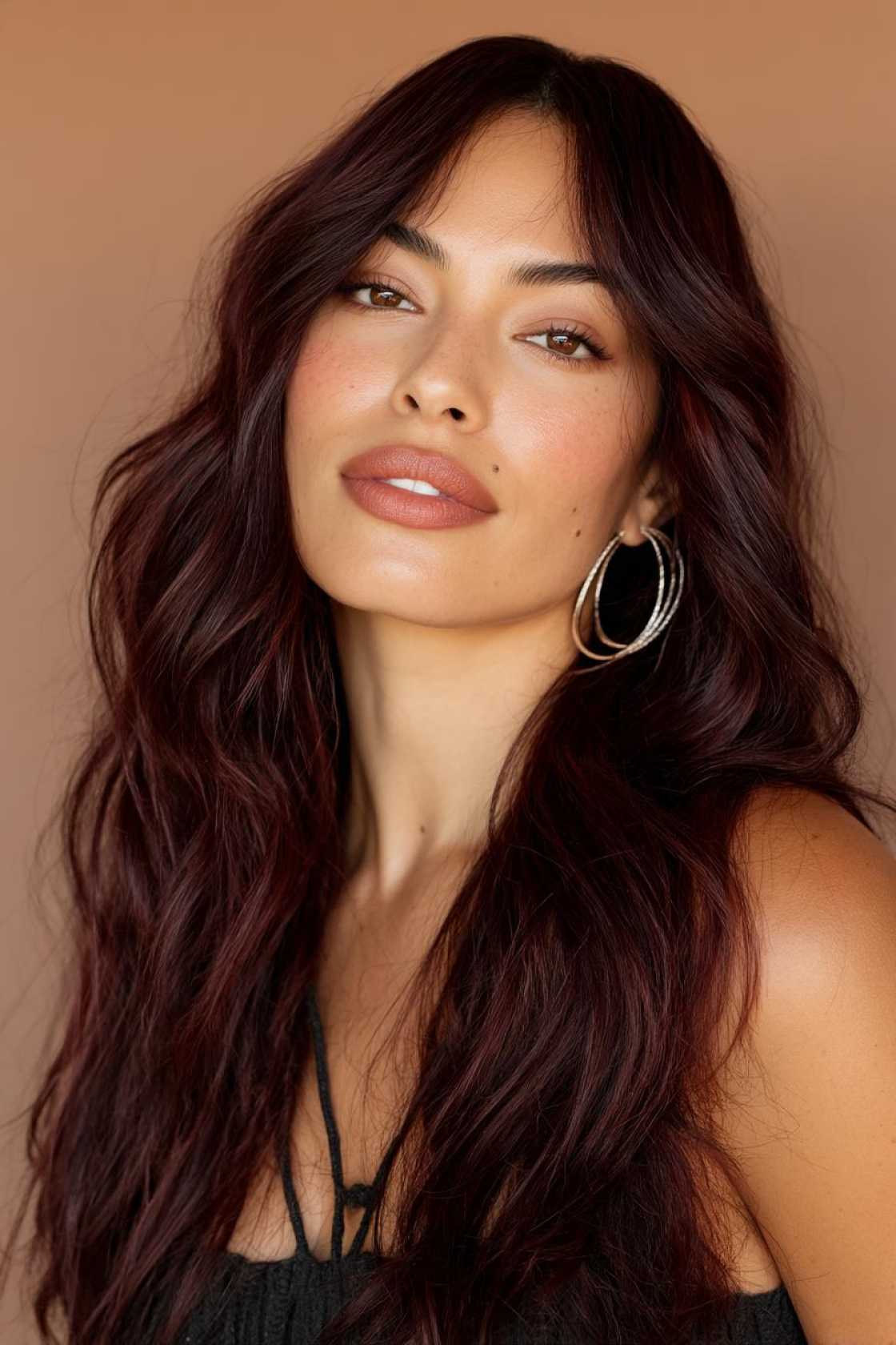 Is Chocolate Cherry Hair Right for You? Inspiration for Every Skin Tone - 19. All-Over Chocolate Cherry