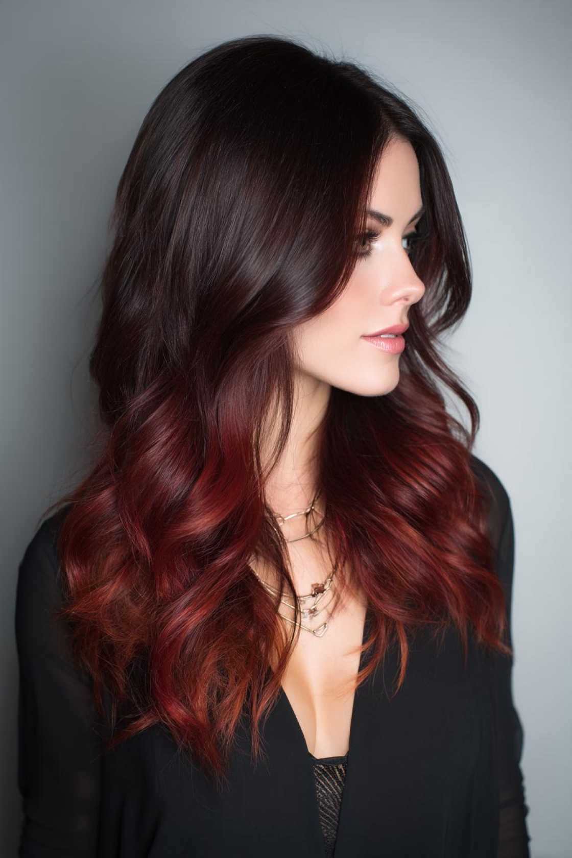 Is Chocolate Cherry Hair Right for You? Inspiration for Every Skin Tone - 18. Chocolate Cherry Ombre