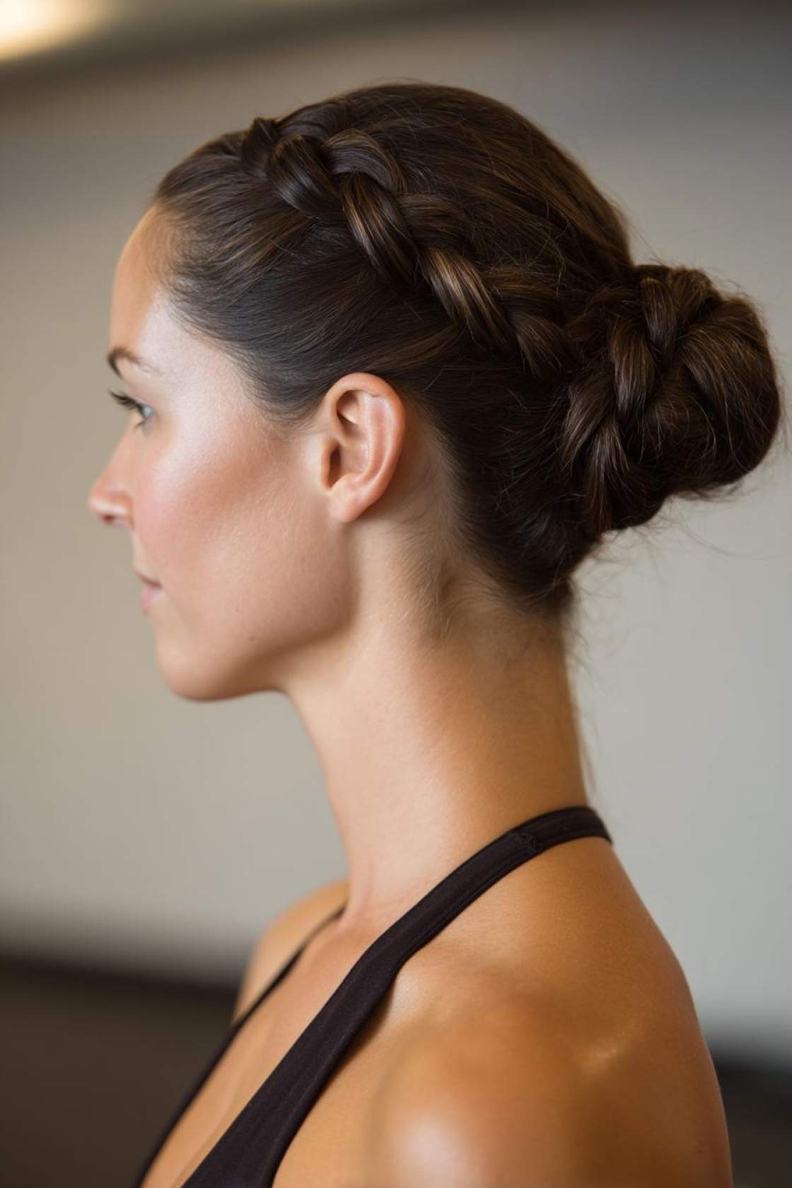 No-Fuss Fitness Hair: 18+ Easy Gym Hairstyles to Keep You Focused & Cool. - 13. Braided Bun