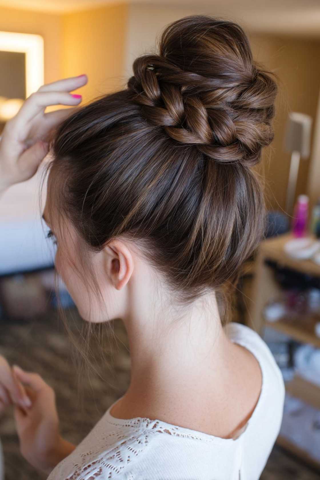 Service with Style: 20+ Professional & Practical Hairstyles for Waitresses - 2. The High Braided Bun