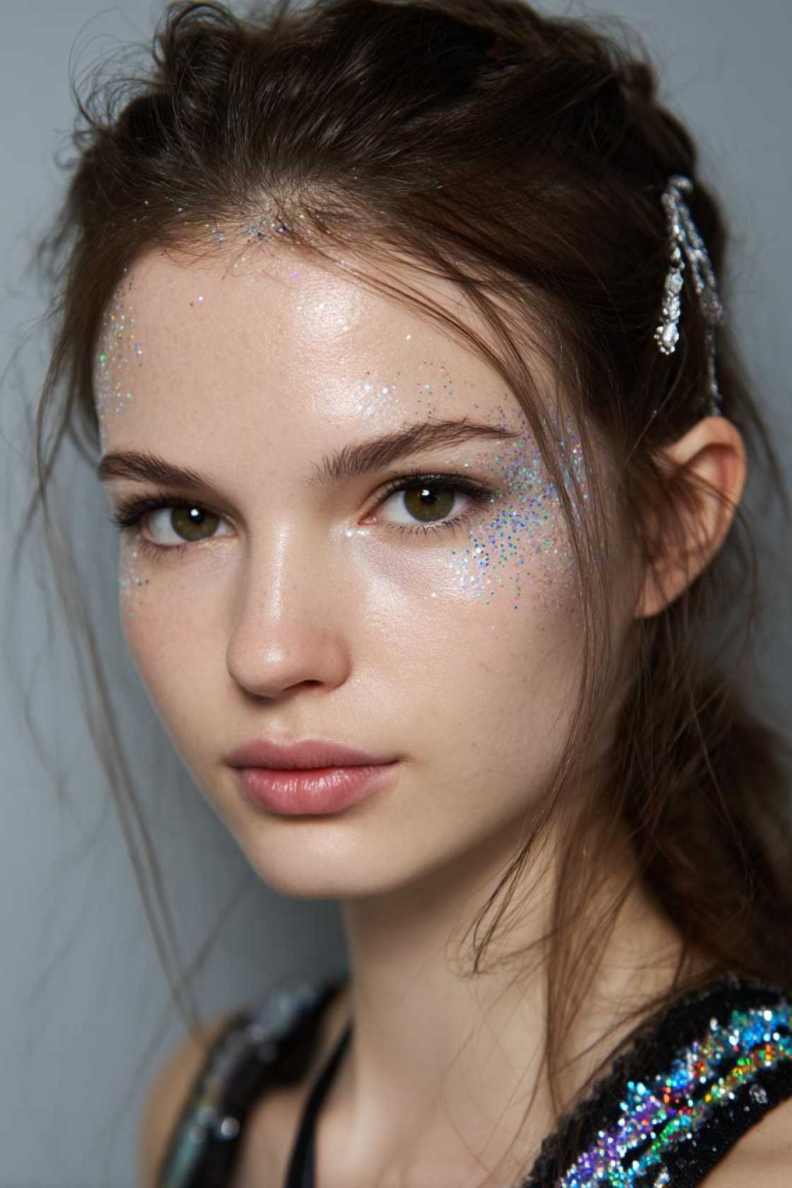 Shine Bright: 15+ Glitter Roots & Sparkly Hairstyles Perfect for Pride Parades. - 15. Glitter Hair Gel Streaks