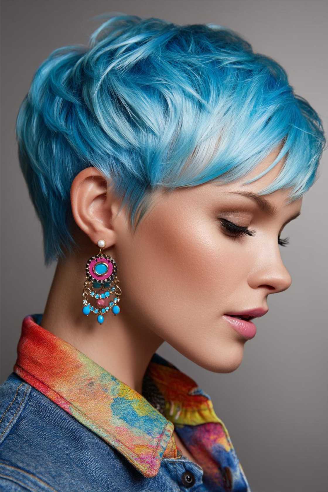 Short Hair, Don't Care? 12+ Fabulous Pride Hairstyle Ideas for Shorter Locks. - 5. Vibrant All-Over Color