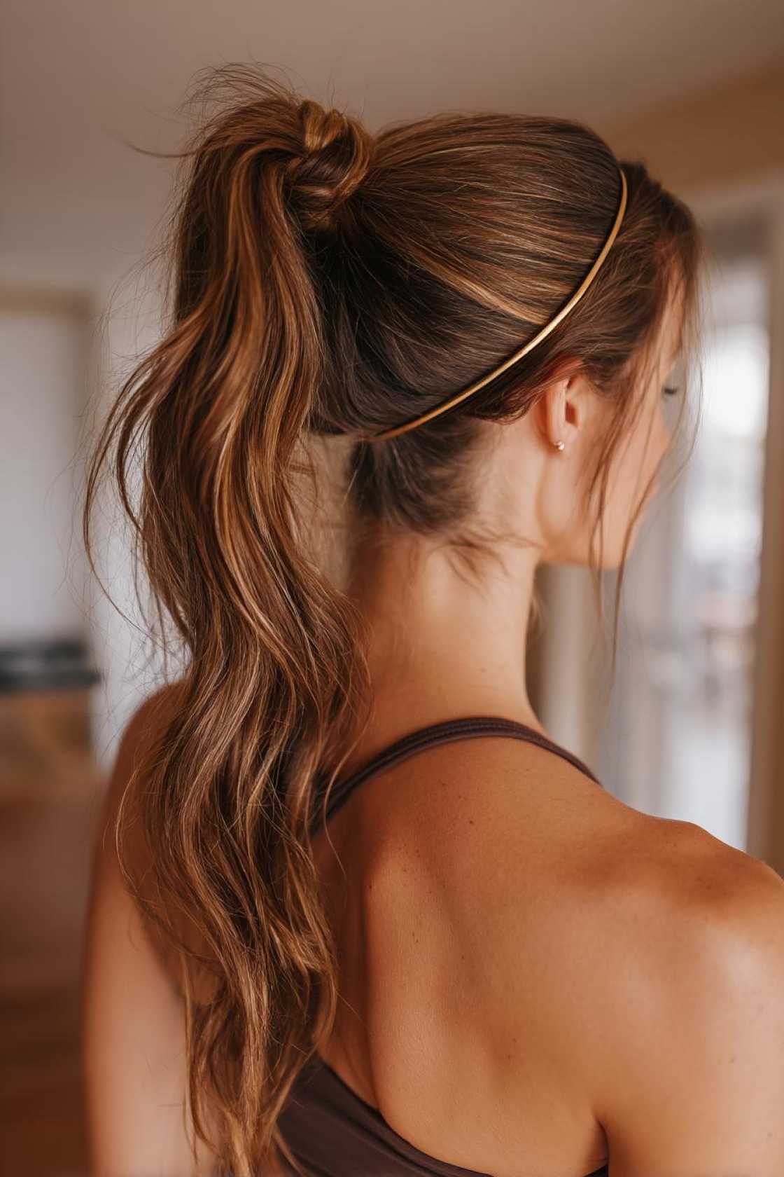 Slam Dunk Style: 10+ Headband Hairstyles Perfect for Basketball Practice & Games. - 9. Half-Up, Half-Down with Headband