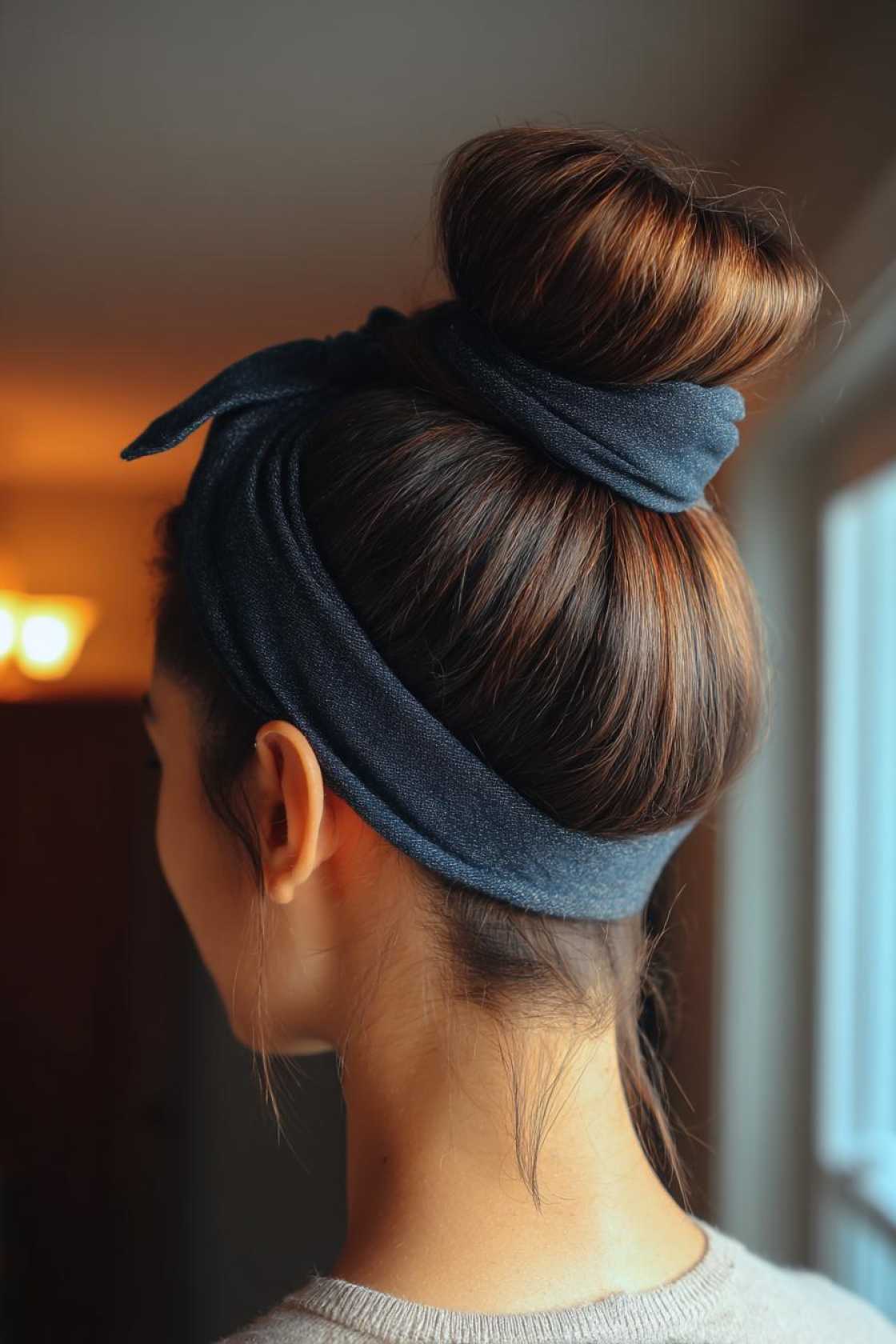 Slam Dunk Style: 10+ Headband Hairstyles Perfect for Basketball Practice & Games. - 4. Top Knot with Headband