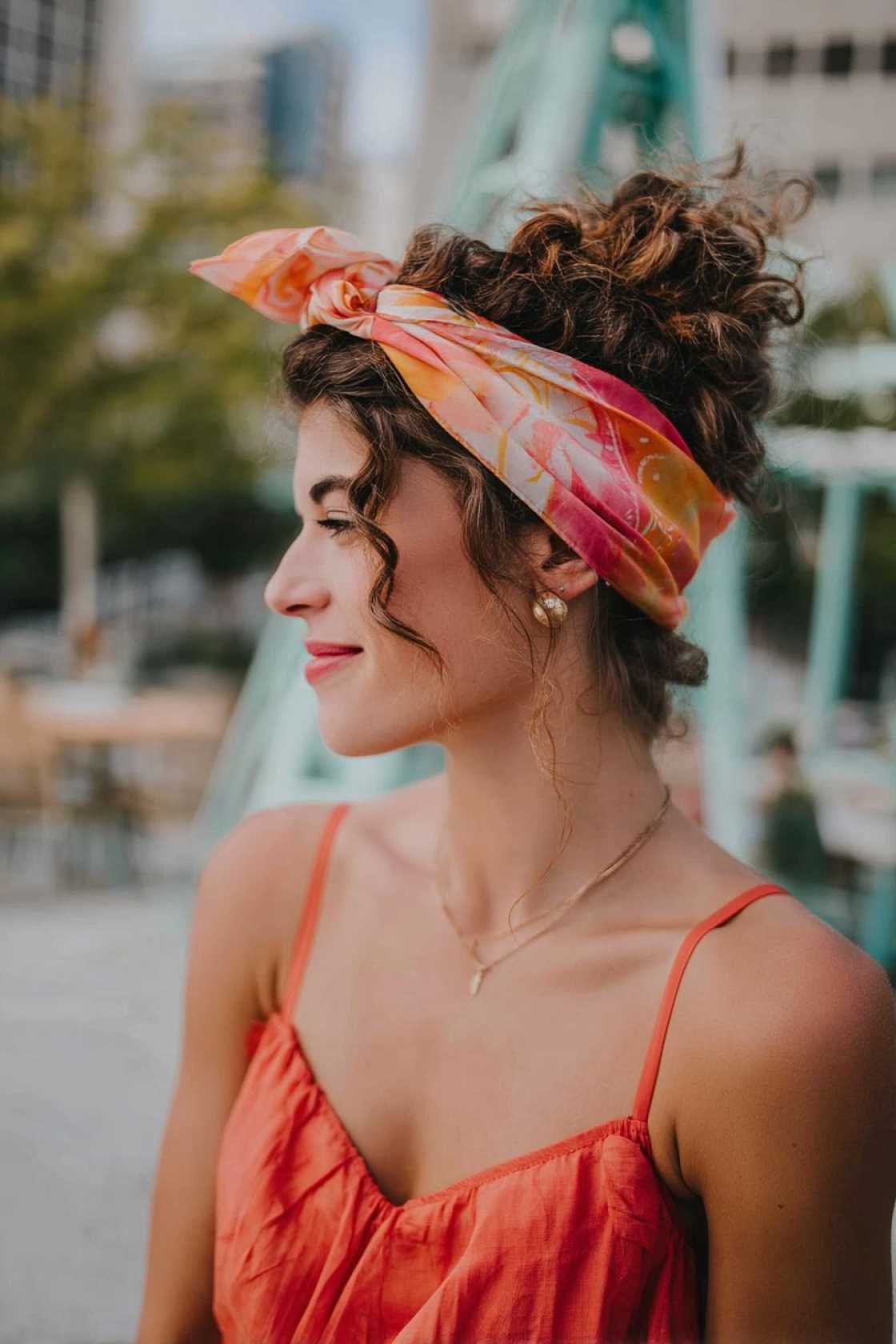 Stay Chic & Sweat-Free: 20+ Easy Hairstyles Perfect for Hot & Humid Days. - 6. The Scarf Updo