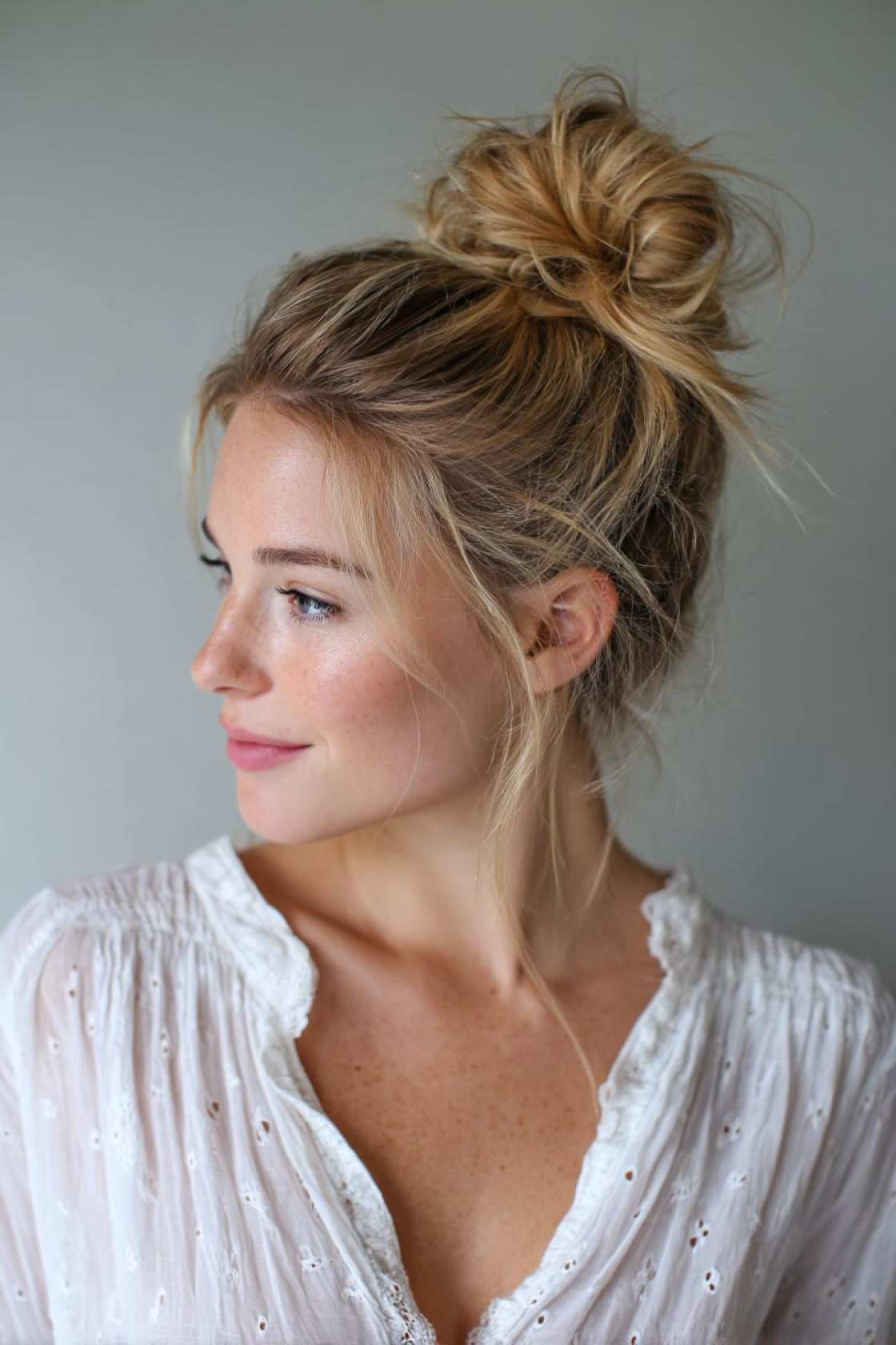 Stay Chic & Sweat-Free: 20+ Easy Hairstyles Perfect for Hot & Humid Days. - 18. The Messy Top Knot