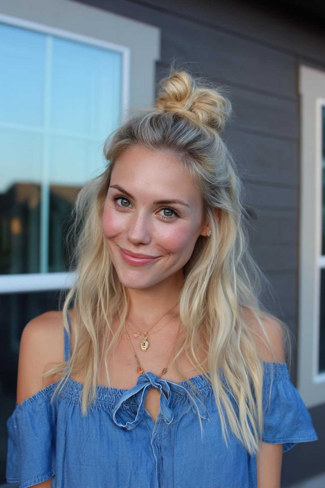 Stay Chic & Sweat-Free: 20+ Easy Hairstyles Perfect for Hot & Humid Days. - 17. The Half-Up Top Knot