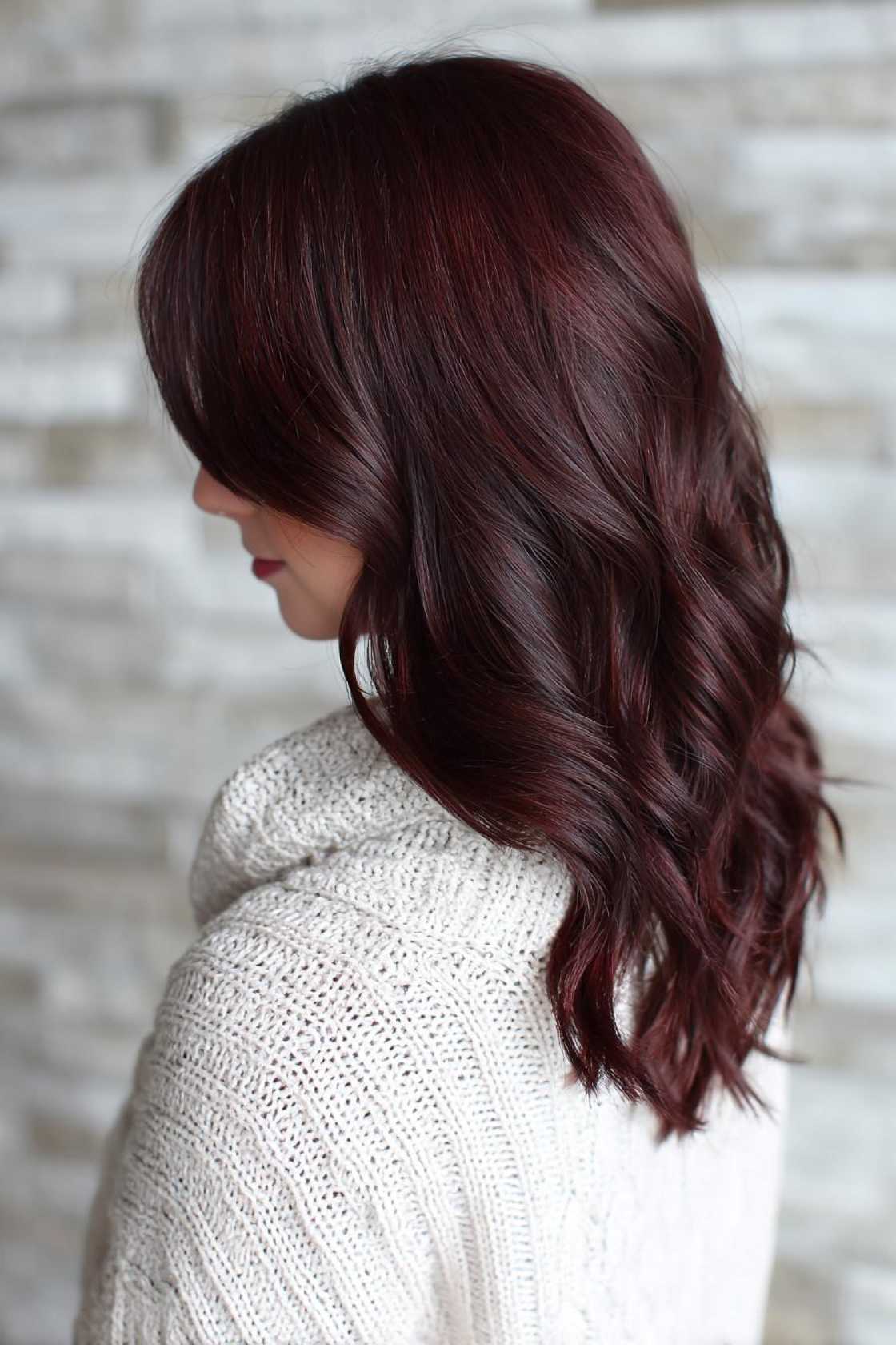 The Art of Peekaboo Hair: 12+ Stunning Color Combinations & Placement Ideas. - Deep Burgundy