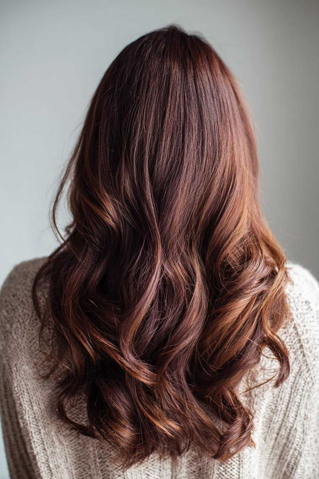 The Perfect Blend: 12+ Stunning Examples of Chocolate Cherry Hair Color. - 13. Subtle Cherry Highlights on Chocolat