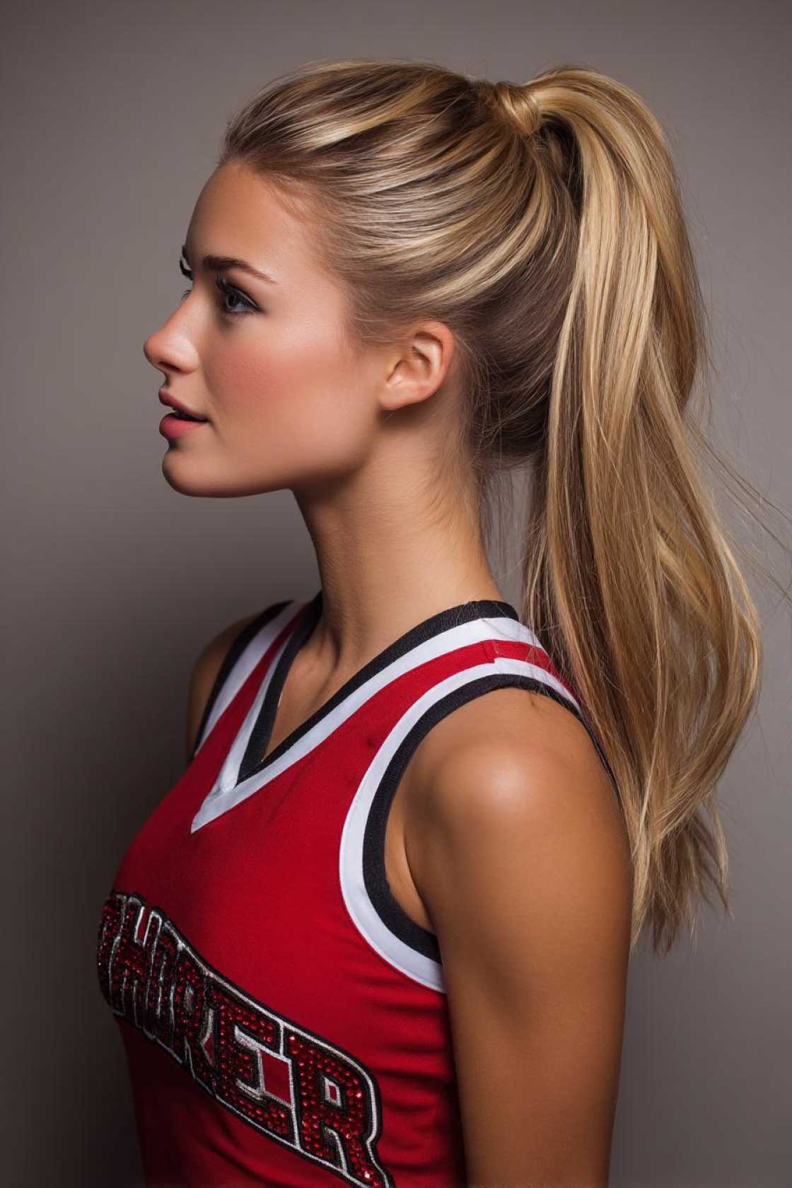 The Ultimate Cheer Pony Guide: 20+ Ways to Get Volume, Height & Hold. - 3. The High Pony with Bump