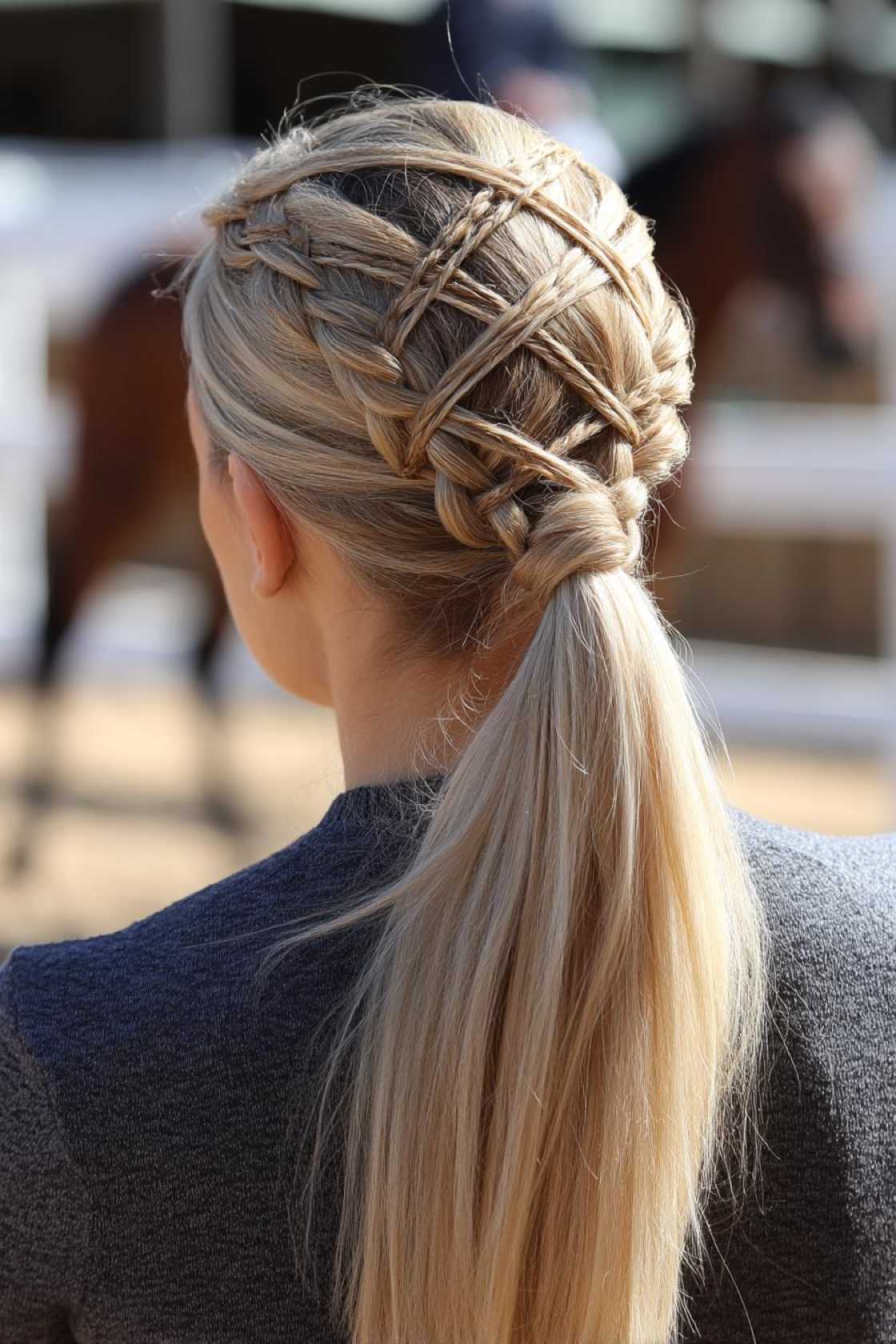 The Ultimate Cheer Pony Guide: 20+ Ways to Get Volume, Height & Hold. - 17. The Criss-Cross Pony