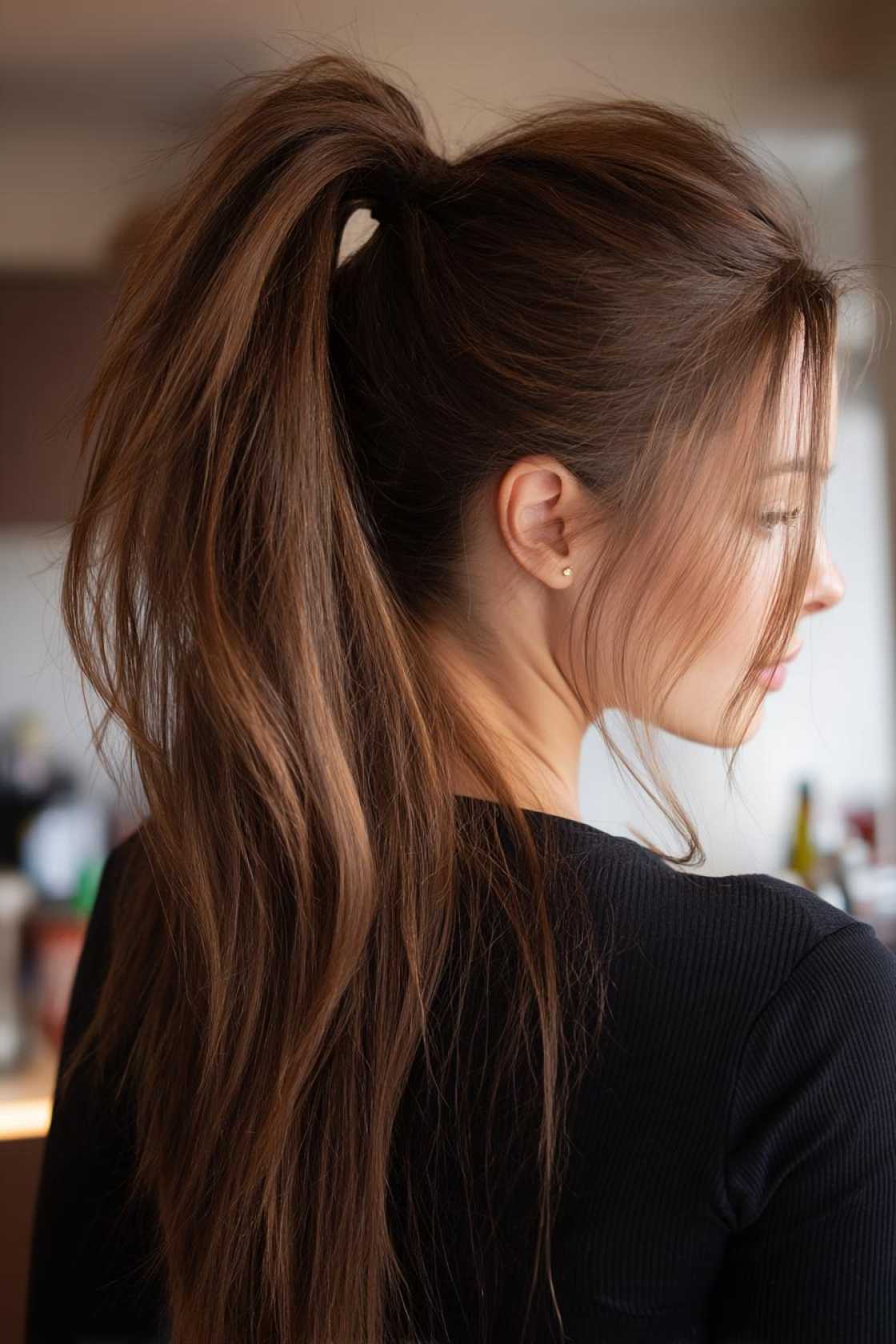 The Ultimate Guide: 25+ Cute & Easy Back to School Hairstyles for Girls (All Hair Types). - 21. High Ponytail with Voluminous Crown