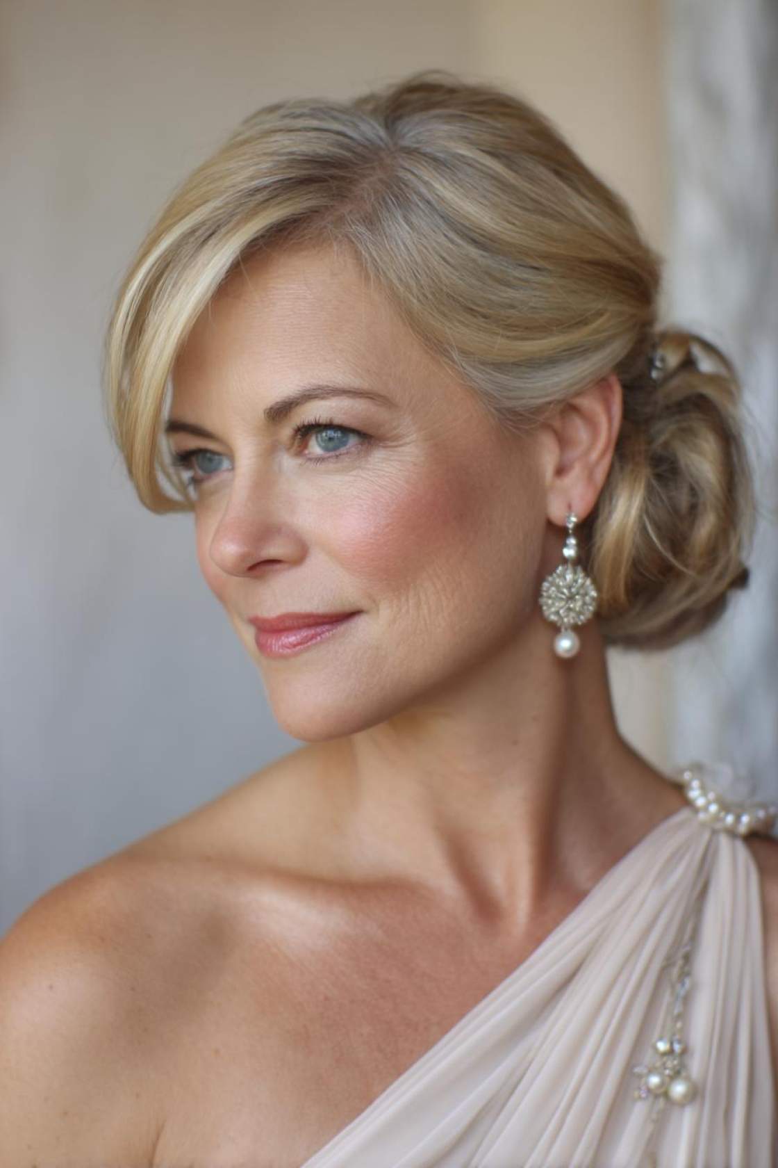 Timeless Beauty: 12+ Graceful Hairstyles for the Mother of the Groom. - 3. Side Bun with Pins