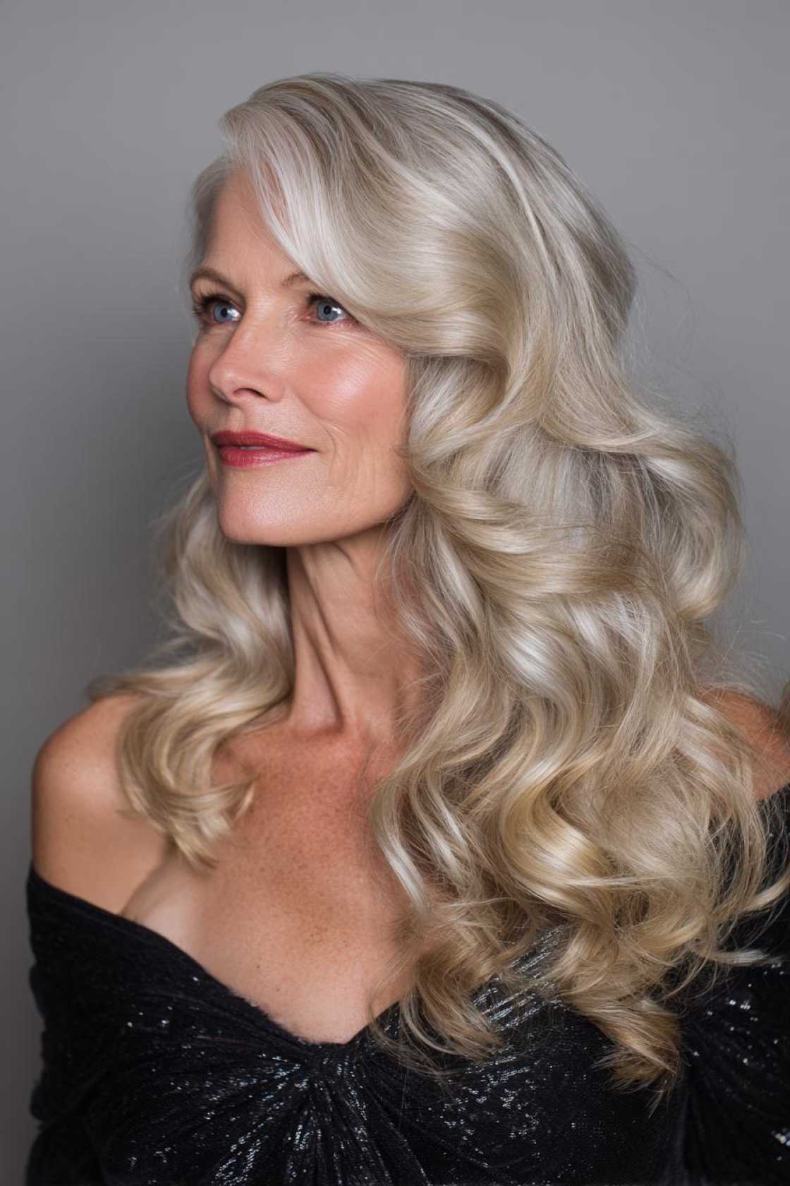 Age Beautifully, Celebrate Joyfully: 15+ Flattering Hairstyles for the Mother of the Groom. - 1. Glamorous Hollywood Waves