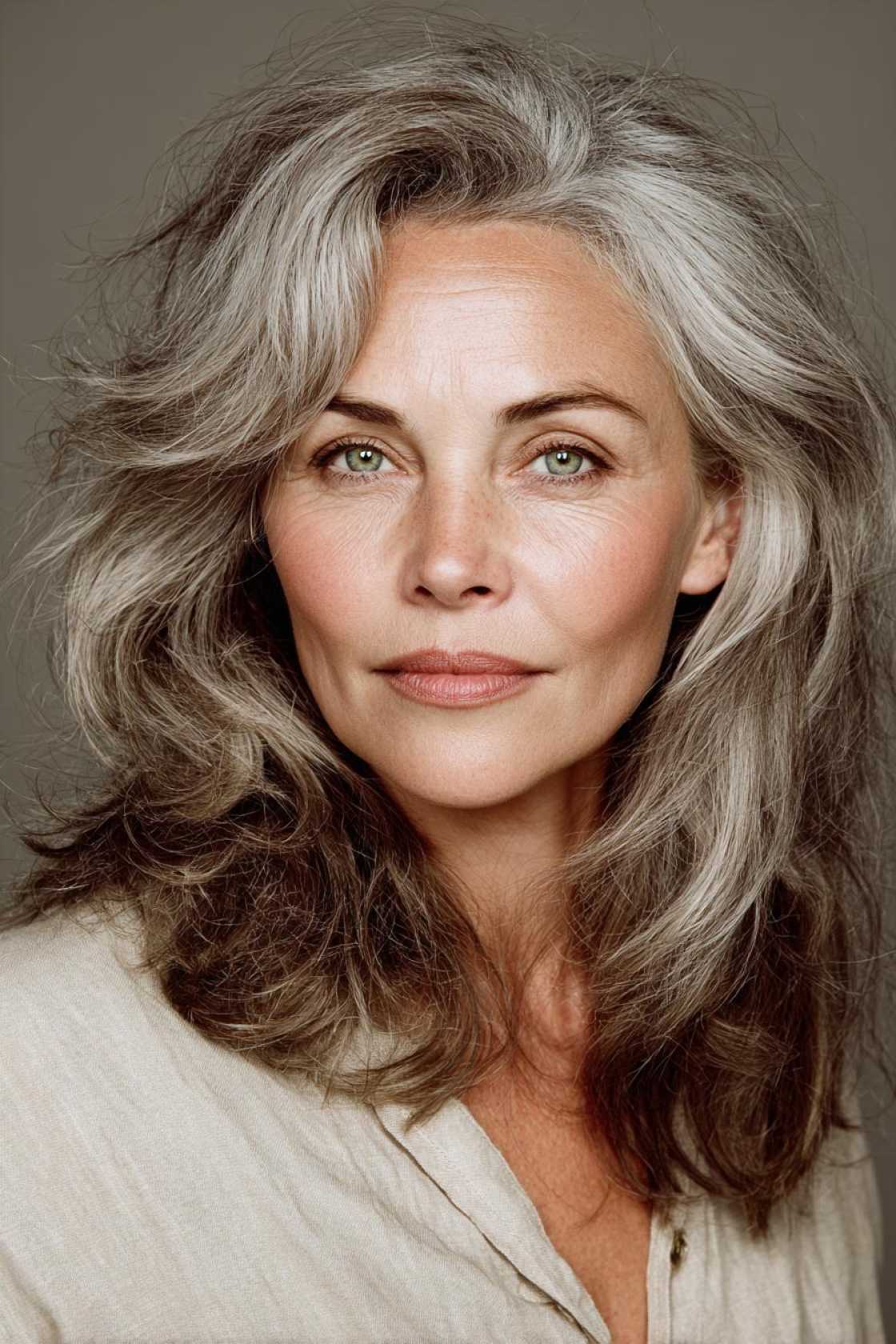 Age-Gracefully & Beautifully: 15+ Flattering Hairstyles for the Mother of the Bride. - 16. Loose Waves with a Side Part