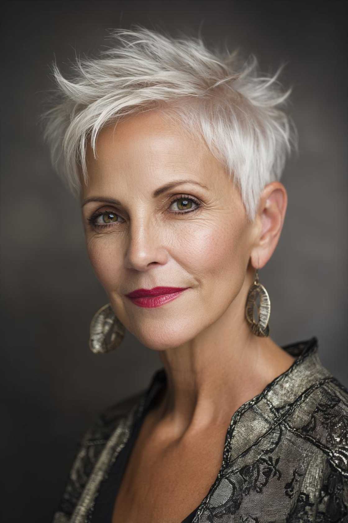 Age-Gracefully & Beautifully: 15+ Flattering Hairstyles for the Mother of the Bride. - 4. Pixie Cut with Volume on Top