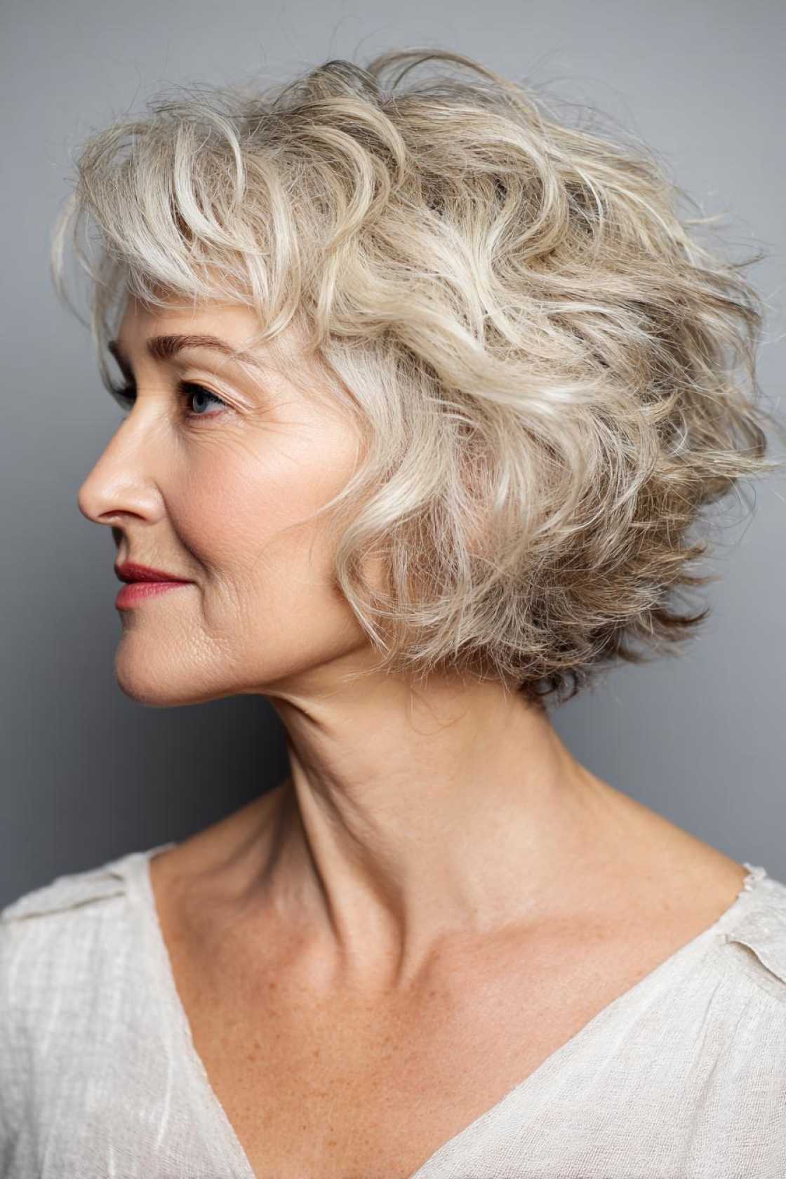 Age-Gracefully & Beautifully: 15+ Flattering Hairstyles for the Mother of the Bride. - 11. Short and Textured Bob