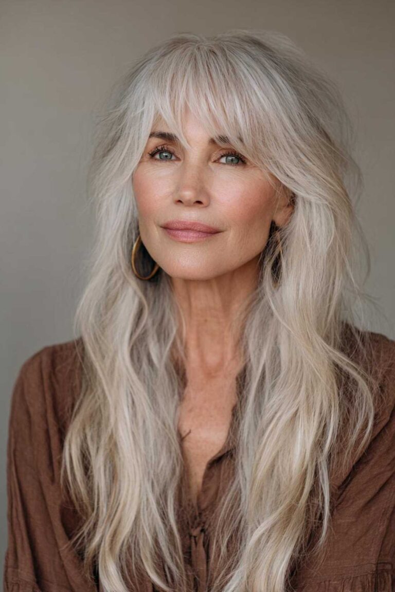 Ageless & Alluring: 15+ Long Haircuts Defining Style for Older Women in 2025.