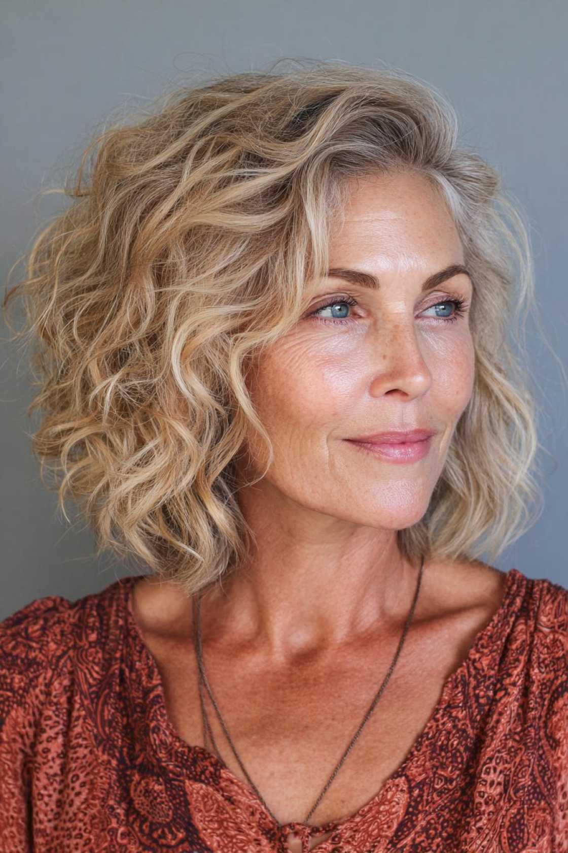 Ageless Curls: 20+ Chic & Modern Curly Hairstyle Ideas for Women Over 50. - 18. The Textured Lob (Long Bob)