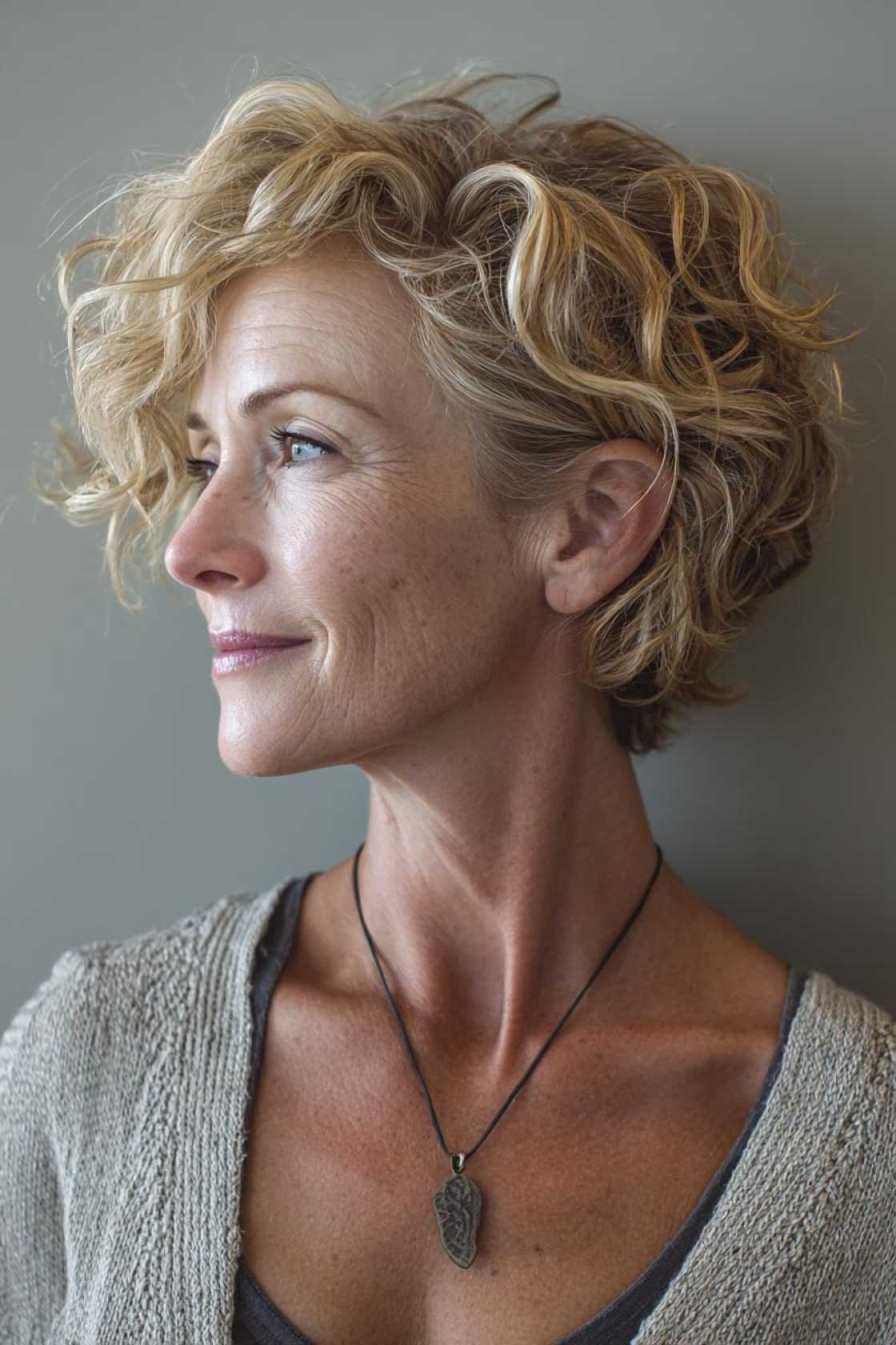 Ageless Curls: 20+ Chic & Modern Curly Hairstyle Ideas for Women Over 50. - 17. The Asymmetrical Curly Cut