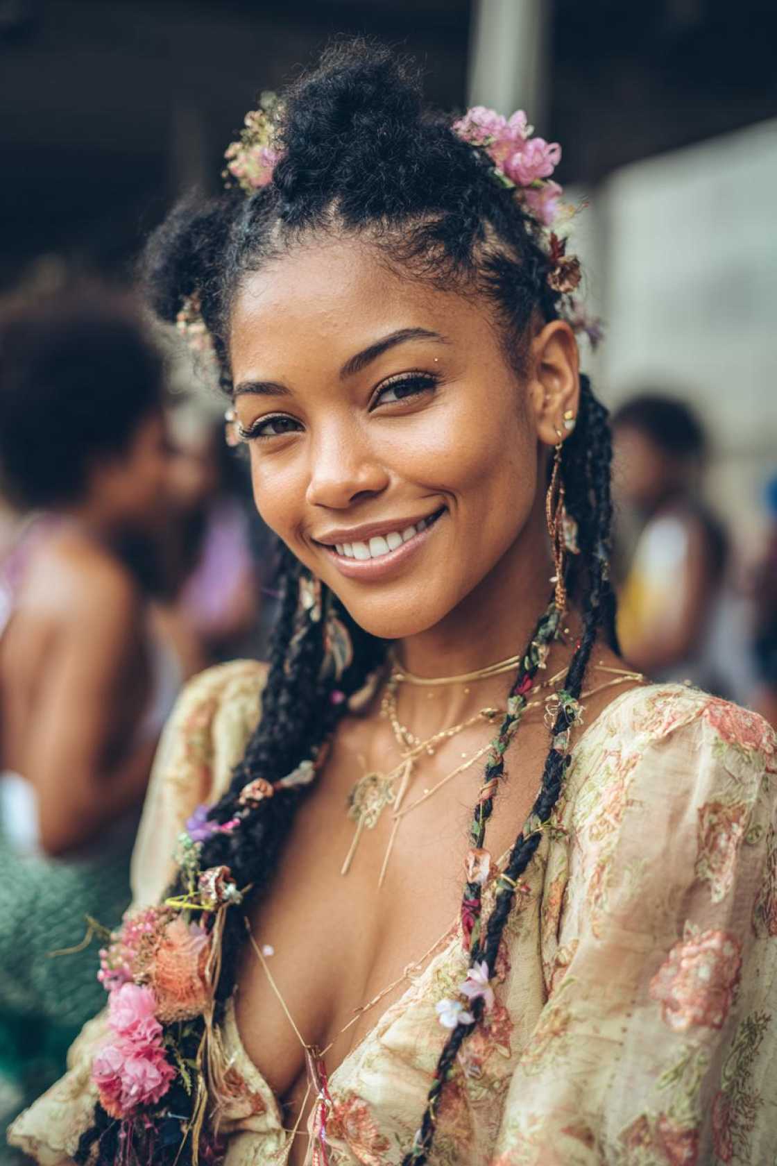 Boots, Braids & Big Hair: 18+ Country Concert Hairstyle Inspirations. - Braids with Accessories
