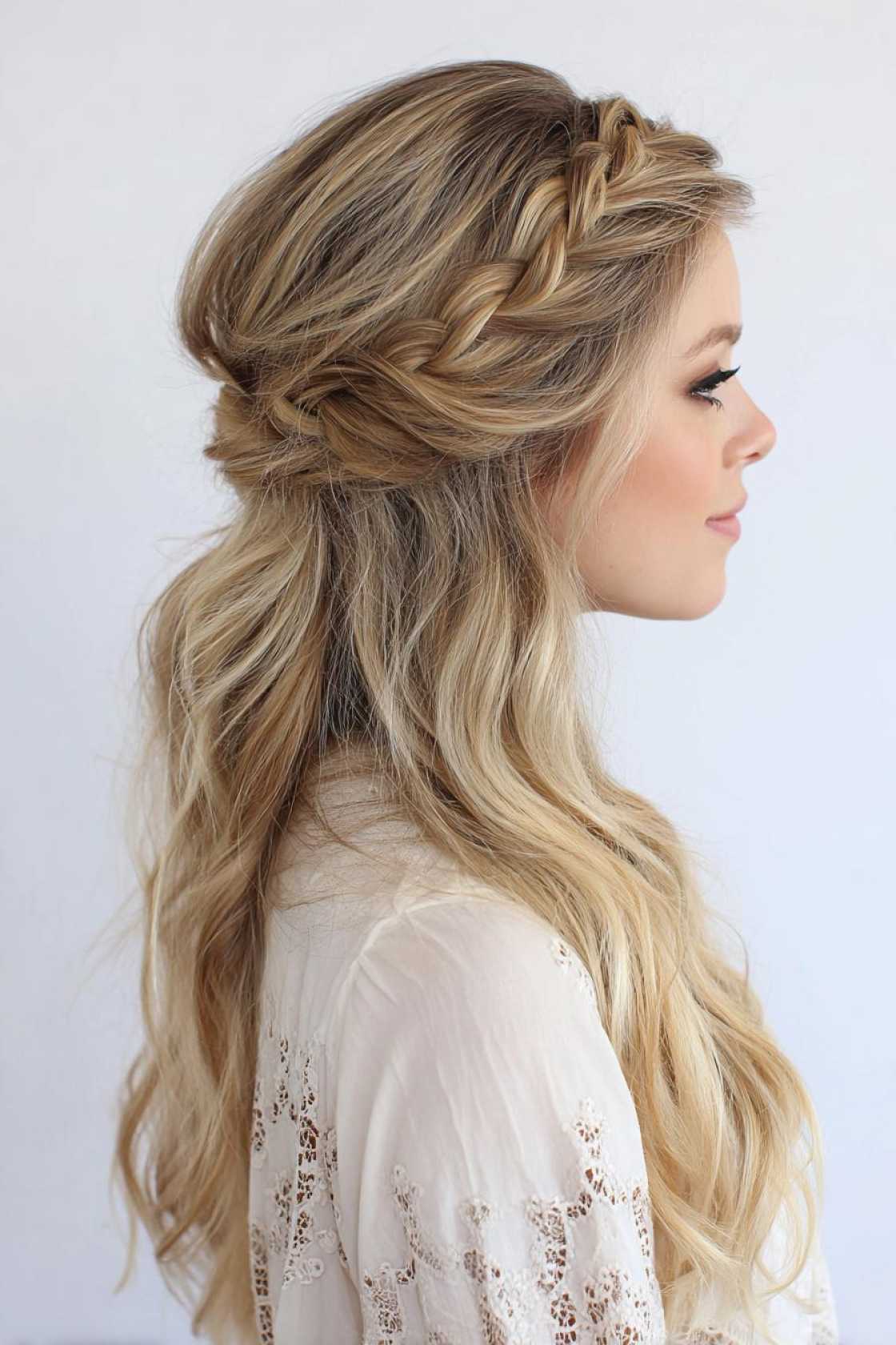 Boots, Braids & Big Hair: 18+ Country Concert Hairstyle Inspirations. - Braided Half-Up