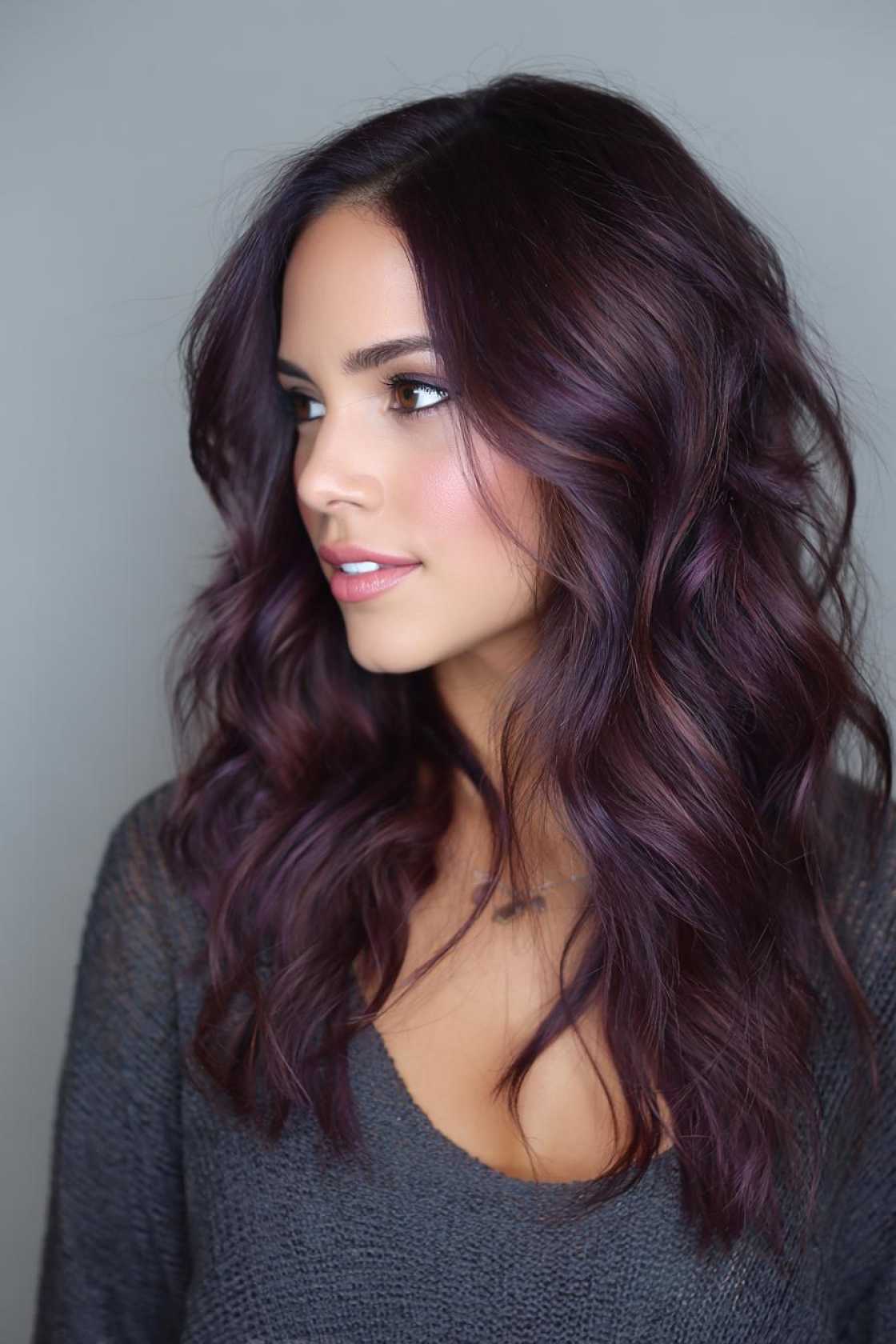 Brunette, But Better: 20+ Subtle to Striking Color Ideas You Havent Considered. - 12. Plum Tones