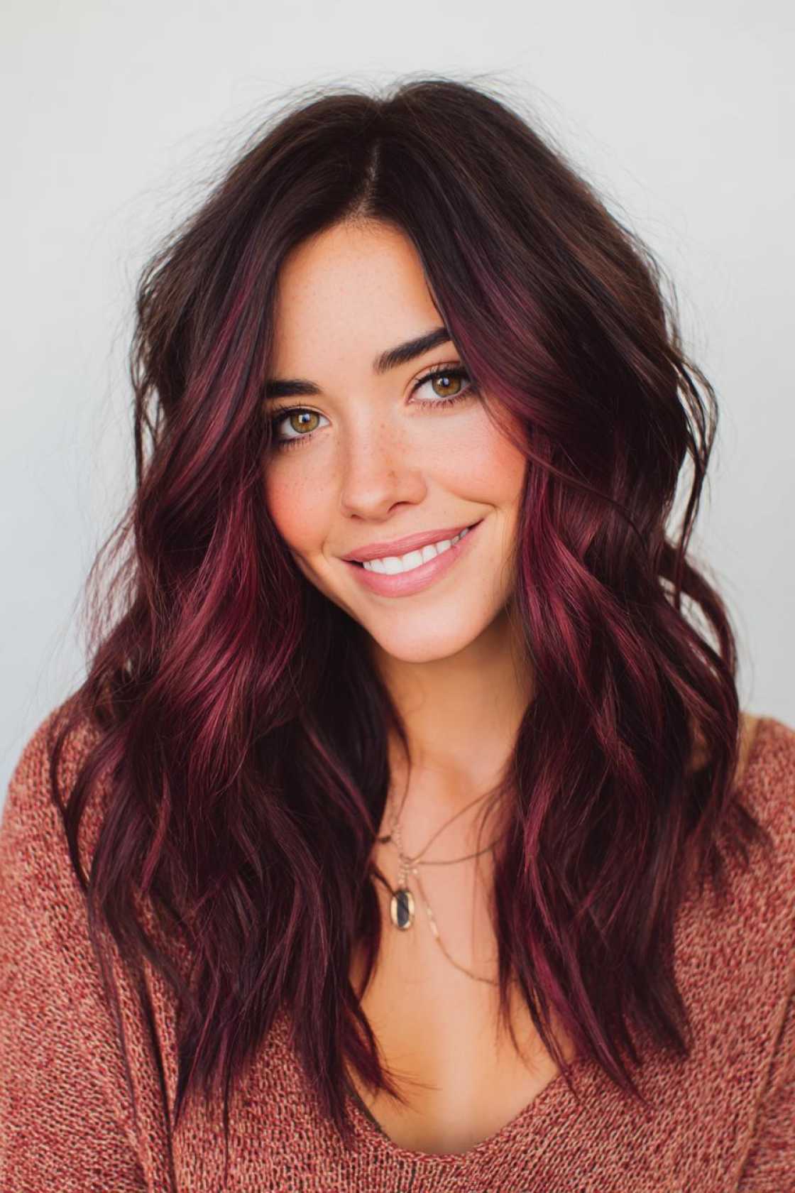 Brunette, But Better: 20+ Subtle to Striking Color Ideas You Havent Considered. - 6. Magenta Lowlights