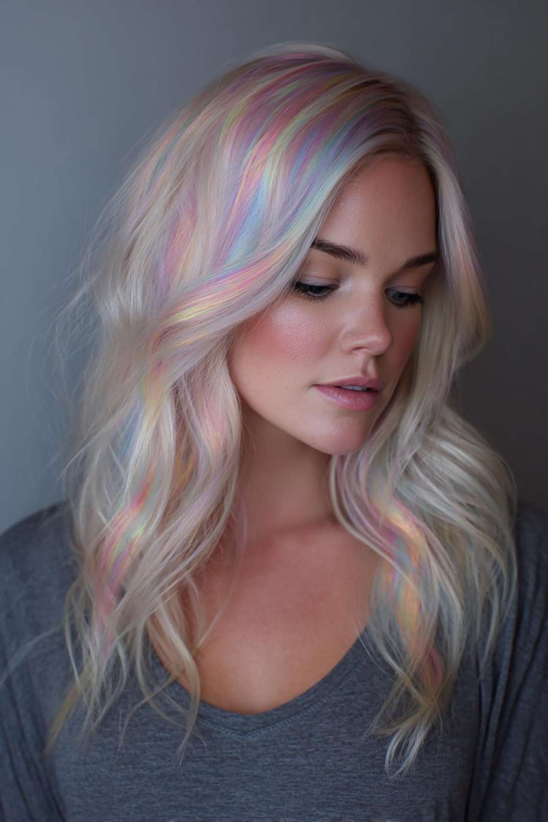 Brunette, But Better: 20+ Subtle to Striking Color Ideas You Havent Considered. - 1. Holographic Highlights
