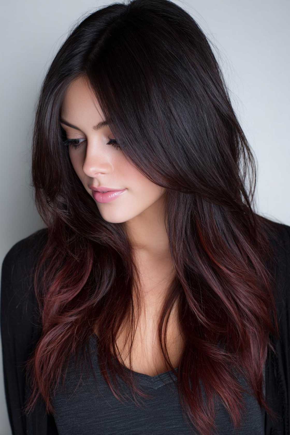 Brunette, But Better: 20+ Subtle to Striking Color Ideas You Havent Considered. - 17. Espresso with Mahogany Ends