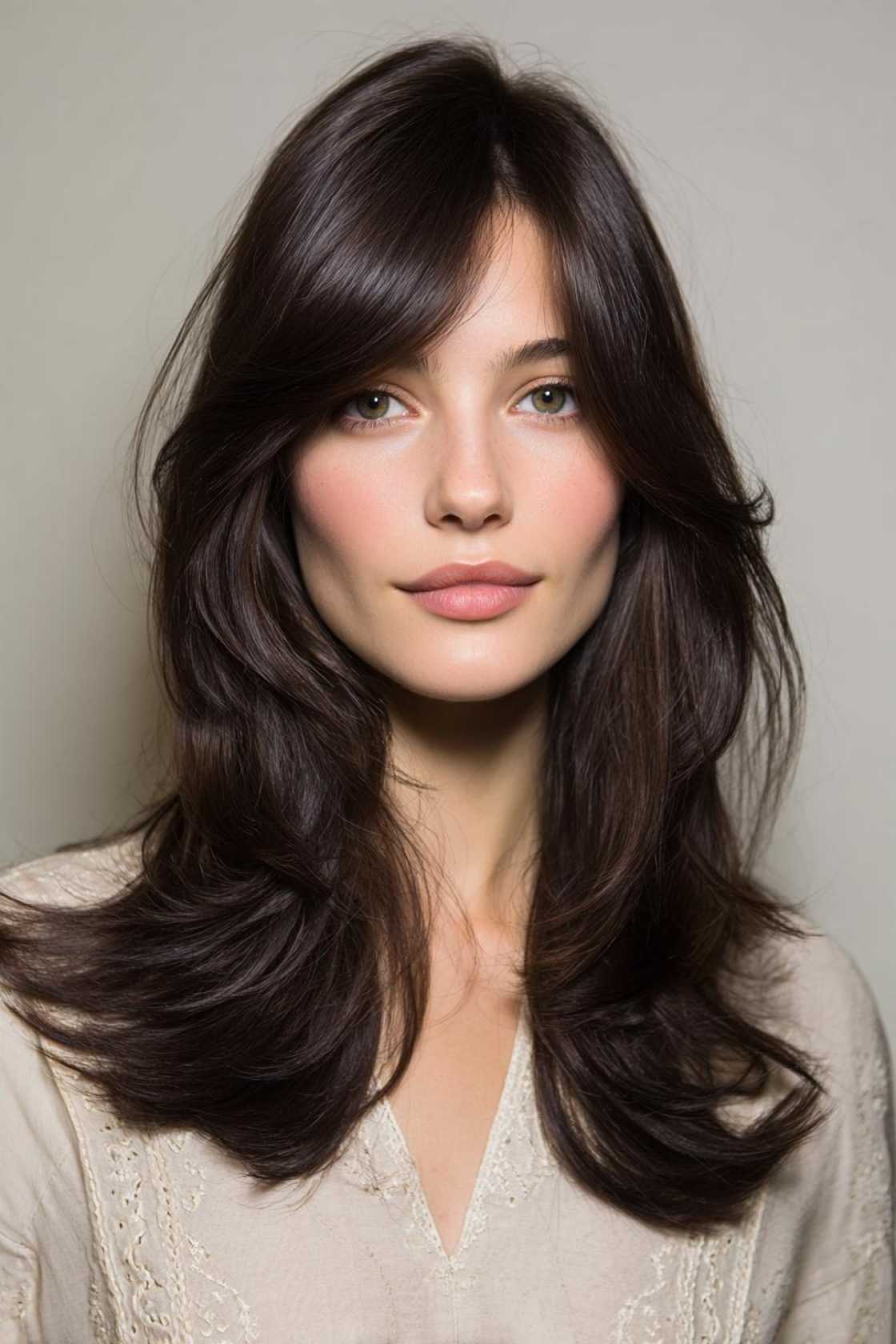 Catch the Retro Wave: 15+ Iconic 70s Hairstyles Making a Totally Groovy Comeback. - 14. Long and Layered with a Center Part