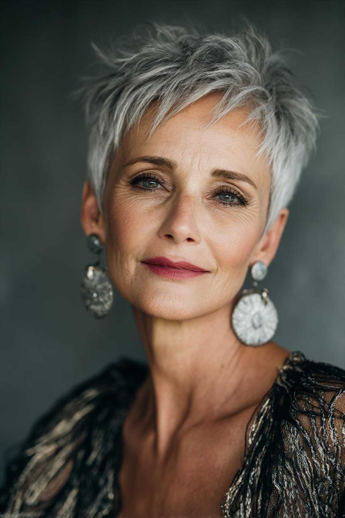 Classy Choices: 18+ Mother of the Groom Hairstyles (Updos, Bobs, Soft Waves). - 5. Pixie Cut Styled with Texture