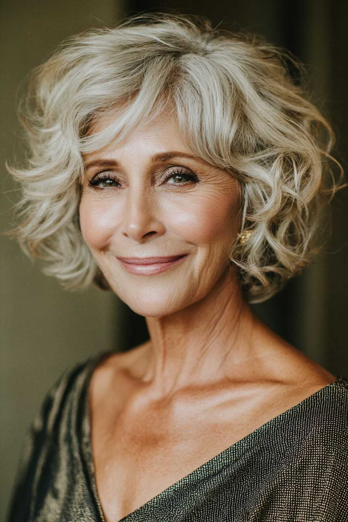 Classy Choices: 18+ Mother of the Groom Hairstyles (Updos, Bobs, Soft Waves). - 11. Bob with Soft Curls