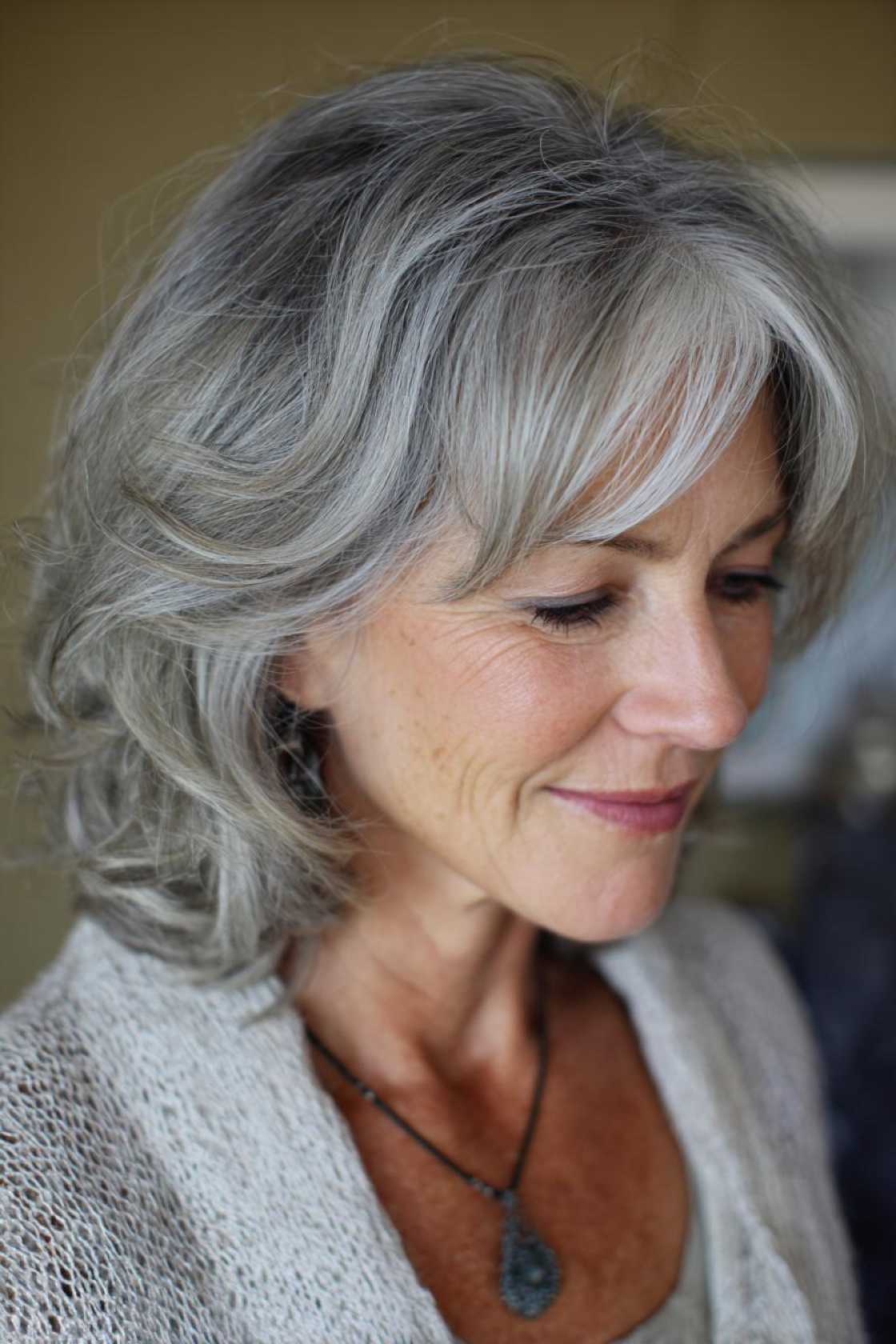 Flattering & Fabulous: 12+ Very Layered Medium Hairstyles Perfect for Over 50s. - 13. The Softly Swept Layers