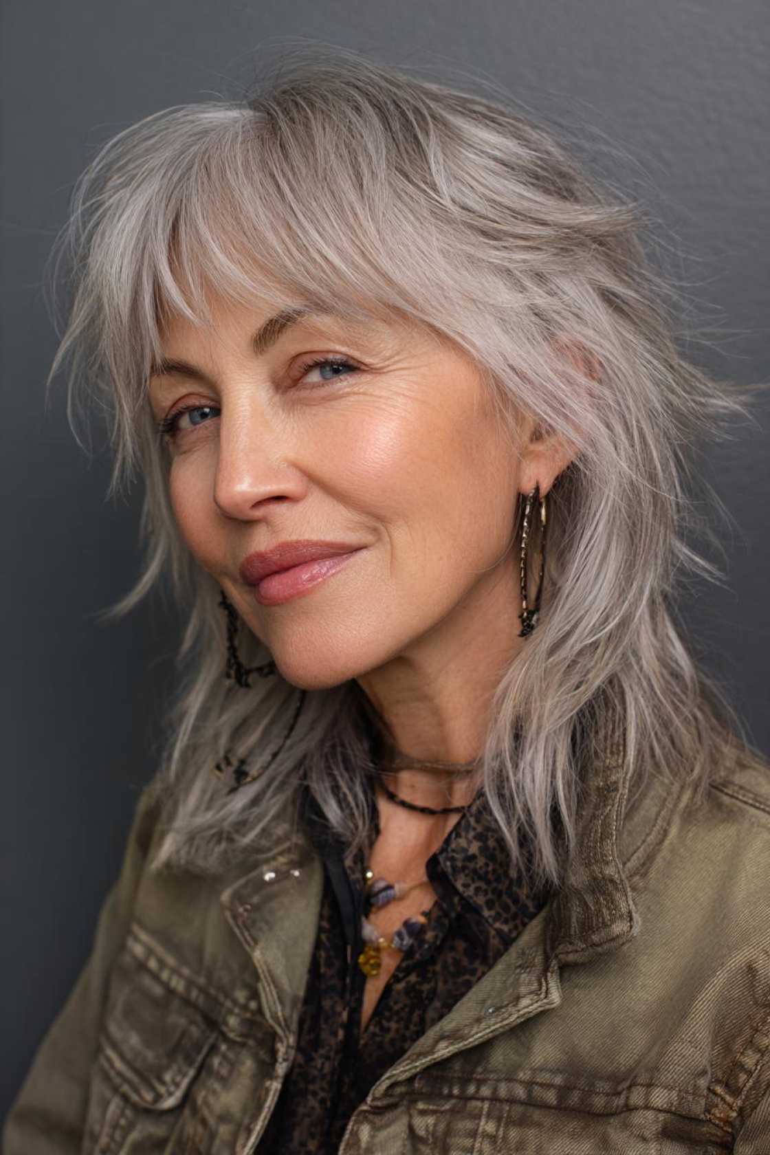 Flattering & Fabulous: 12+ Very Layered Medium Hairstyles Perfect for Over 50s. - 4. The Modern Mullet with Soft Layers