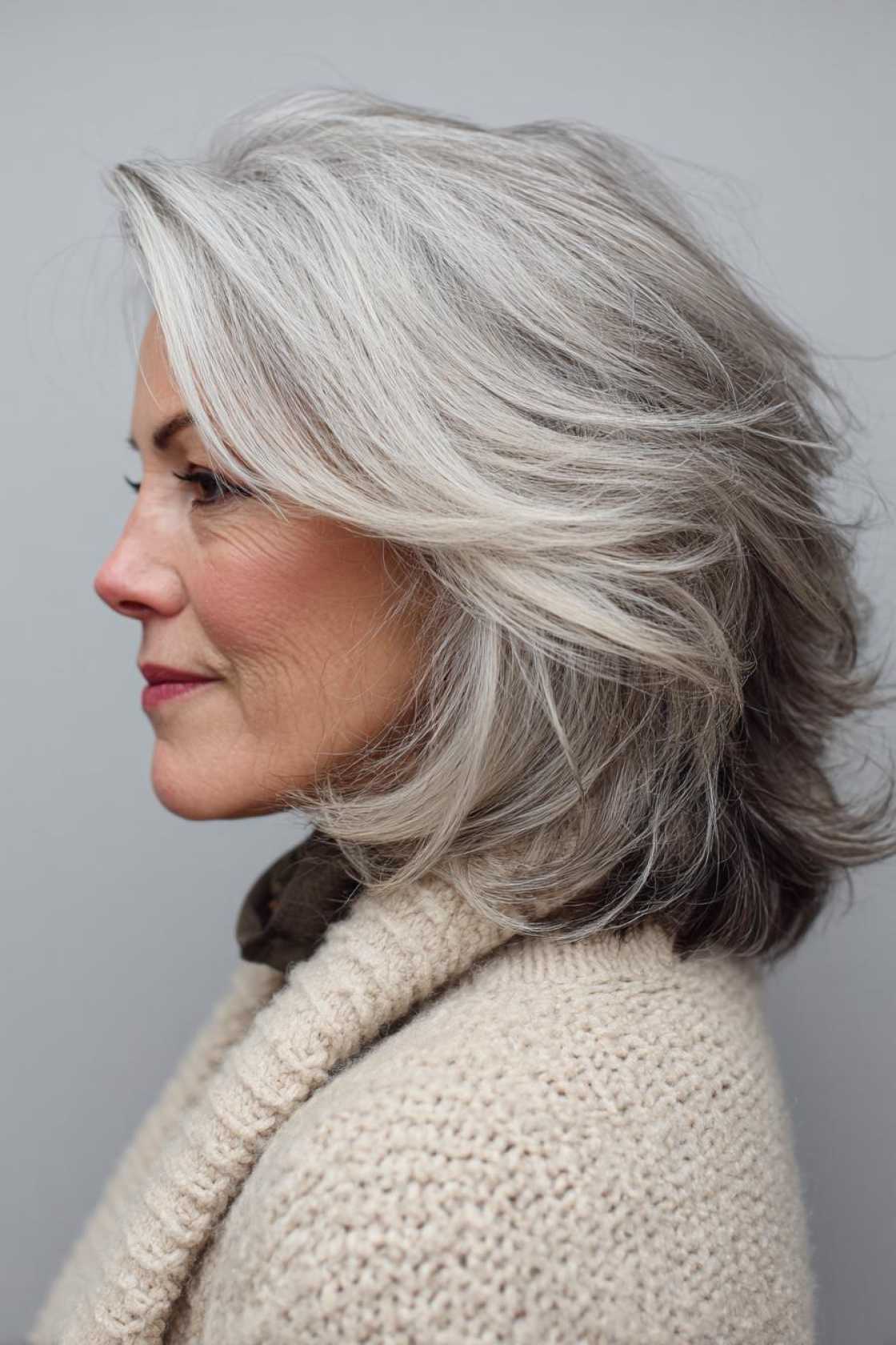 Flattering & Fabulous: 12+ Very Layered Medium Hairstyles Perfect for Over 50s. - 1. The Effortless Layered Medium Cut