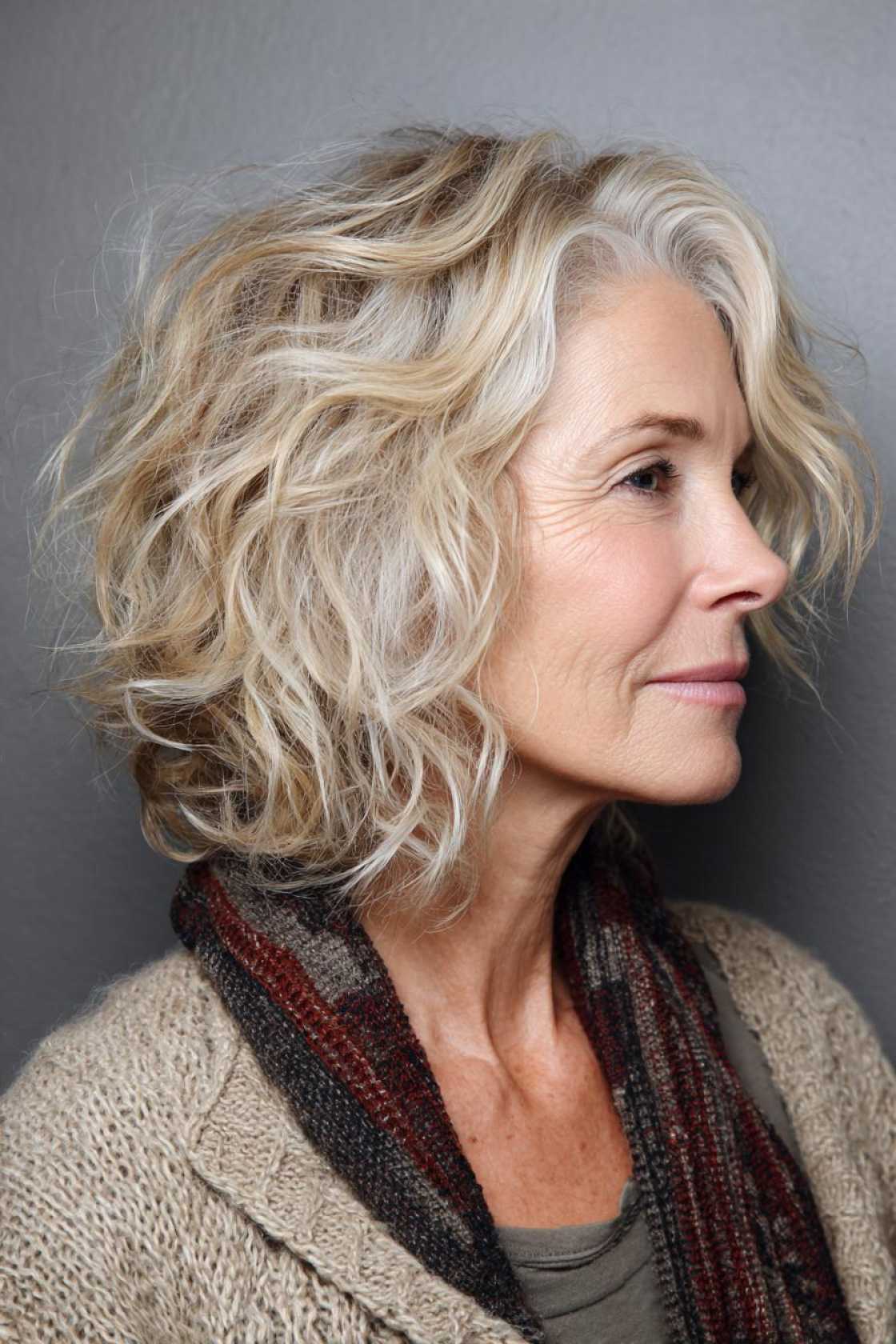 Flattering & Fabulous: 12+ Very Layered Medium Hairstyles Perfect for Over 50s. - 6. The Wavy Mid-Length with Disconnected