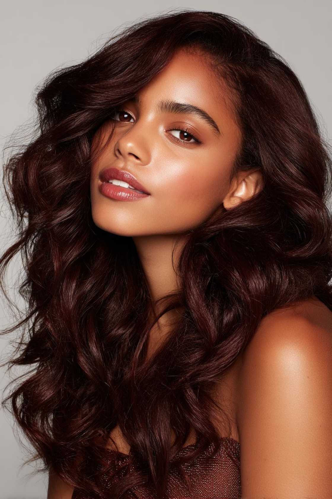From Golden Hues to Rich Mocha: 12+ Beautiful Warm Brown Hair Color Trends. - 8. Mahogany Magic