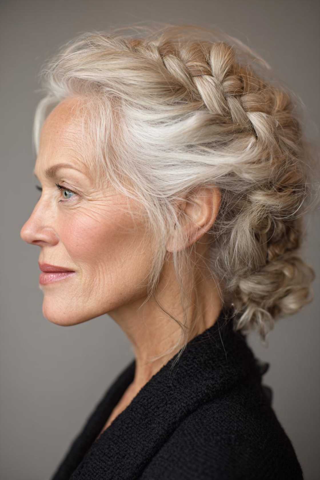 From Short Bobs to Elegant Updos: 15+ Flattering Hairstyles for the Mother of the Groom. - 14. Braided Updo with Tendrils