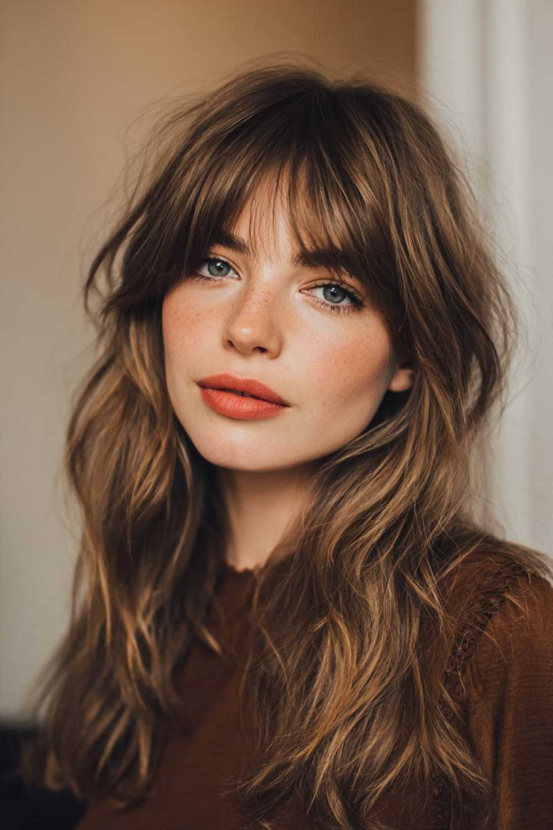 From Summer Breeze to Autumn Leaves: 18+ Transition Hair Ideas for Fall. - 17. Curtain Bangs