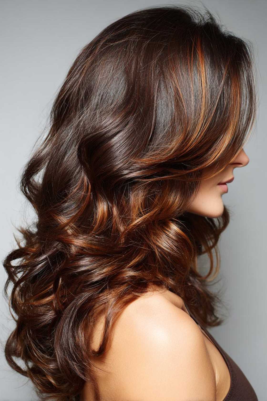 Hello Sunshine! 20+ Hot Summer Hair Color Trends for Your Freshest Look Yet. - 15. Espresso with Caramel Ribbons