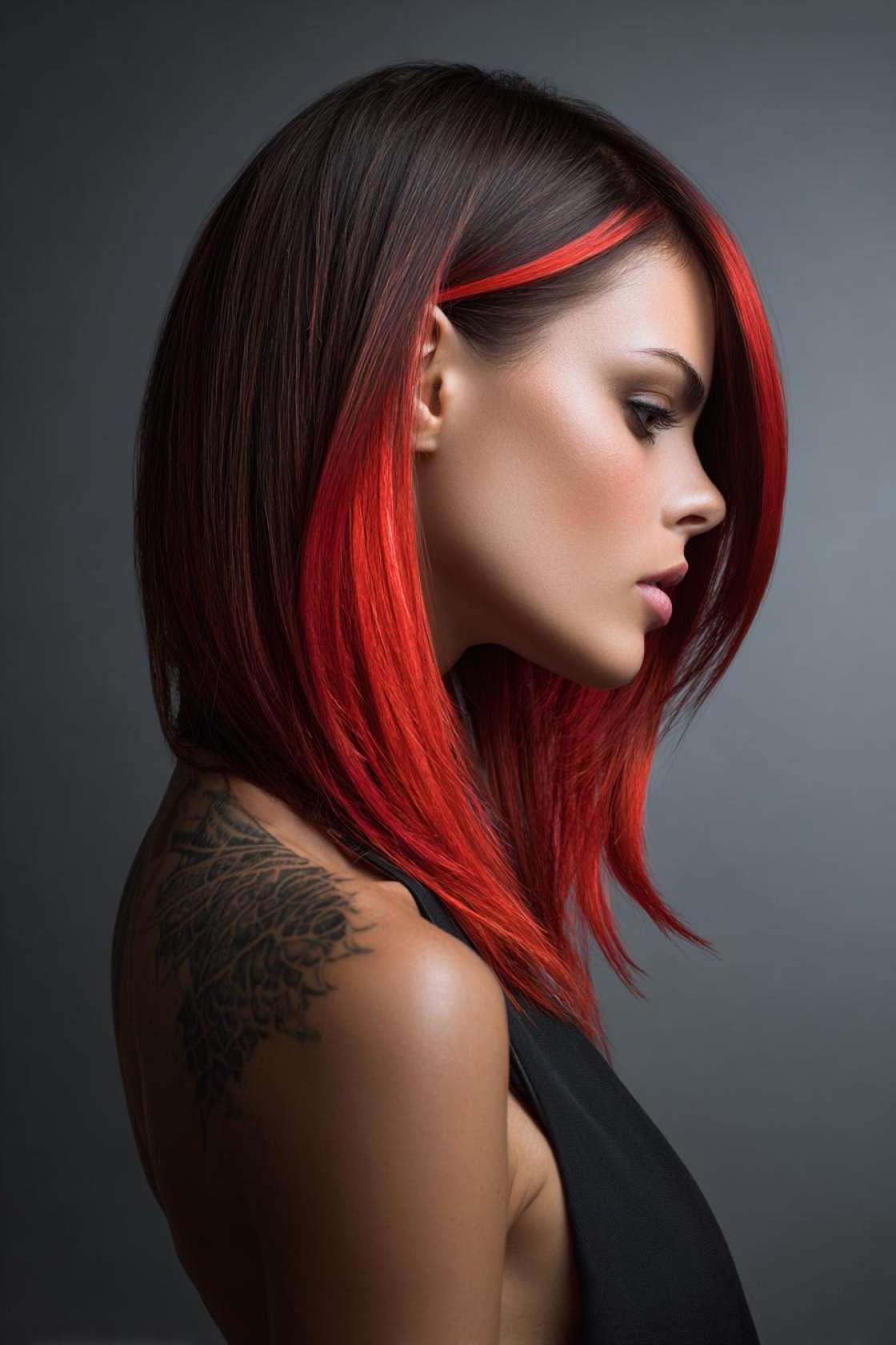 How to Get the Perfect Chocolate Cherry Hair Color: Salon vs. DIY & Tips. - 16. Chocolate Base with Cherry Tips