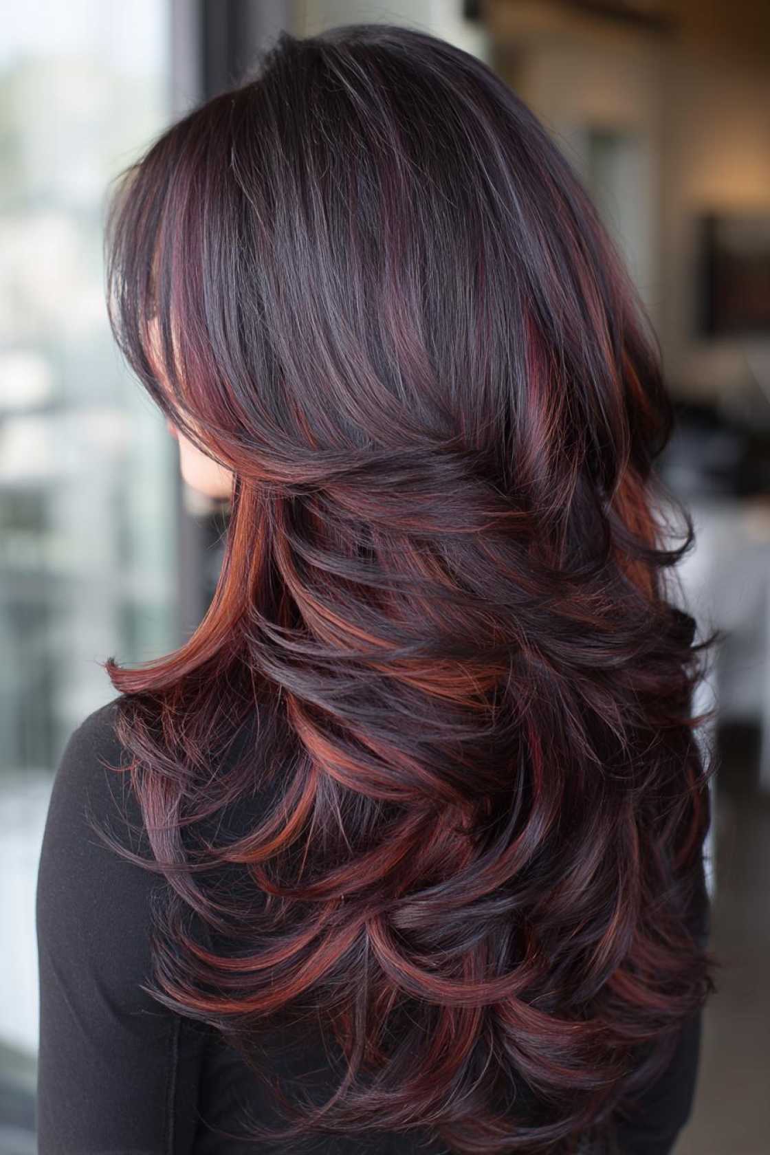 How to Get the Perfect Chocolate Cherry Hair Color: Salon vs. DIY & Tips. - 17. Dimensional Chocolate Cherry
