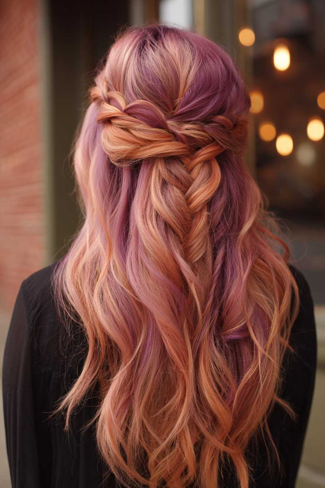 Is Rose Gold Your Next Hair Adventure? 18+ Inspiring Looks to Consider. - 10. Rose Gold and Purple Blend