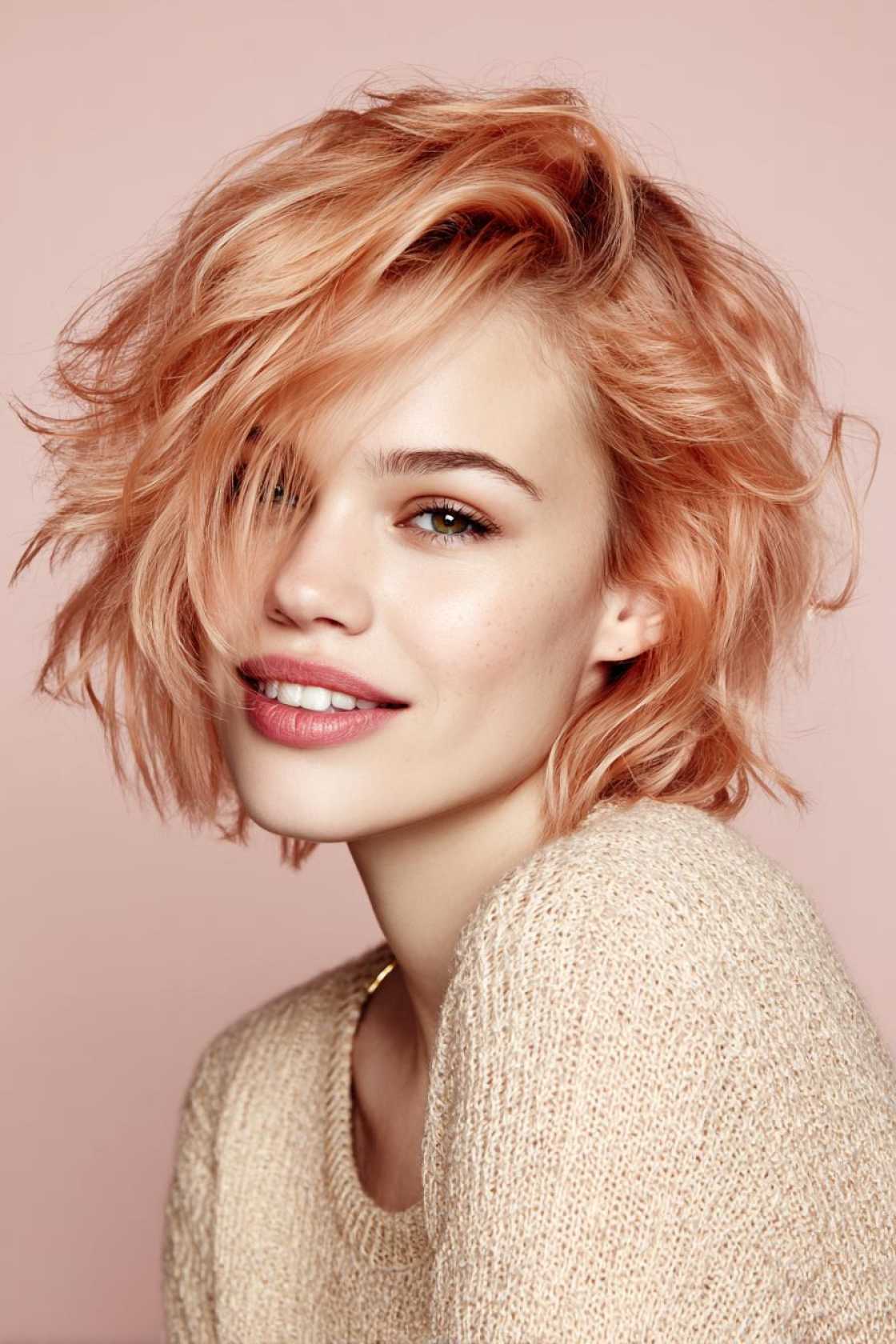Is Rose Gold Your Next Hair Adventure? 18+ Inspiring Looks to Consider. - 9. Rose Gold on Short Hair