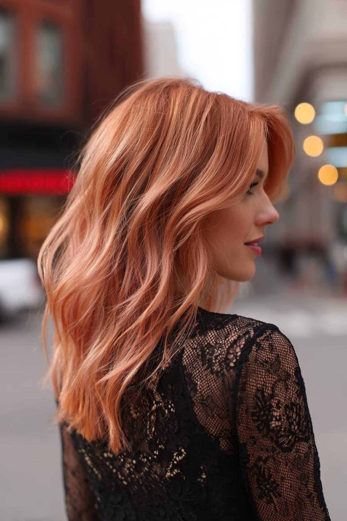 Is Rose Gold Your Next Hair Adventure? 18+ Inspiring Looks to Consider. - 7. Rose Gold with Orange Undertones