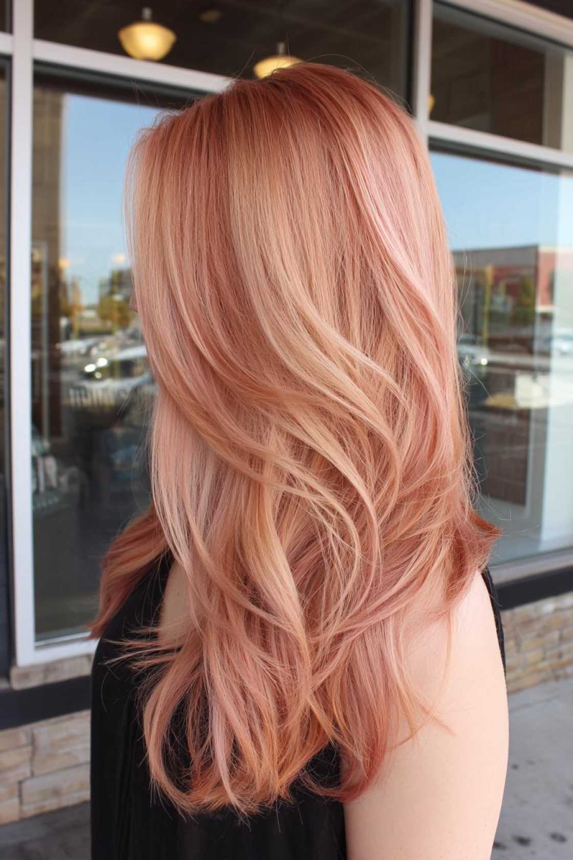 Is Rose Gold Your Next Hair Adventure? 18+ Inspiring Looks to Consider. - 16. Full Head Rose Gold