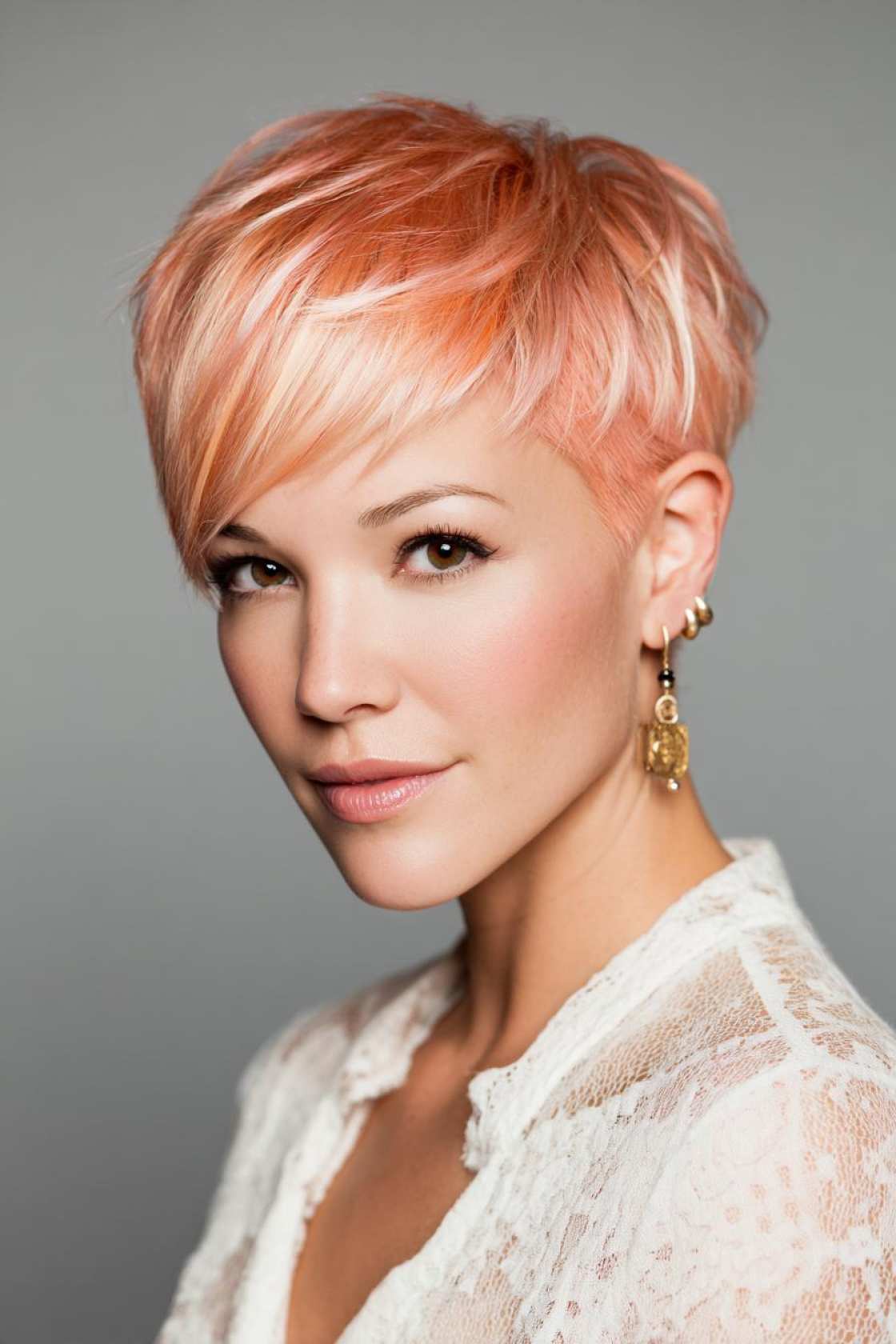 Is Rose Gold Your Next Hair Adventure? 18+ Inspiring Looks to Consider. - 15. Rose Gold Pixie Cut